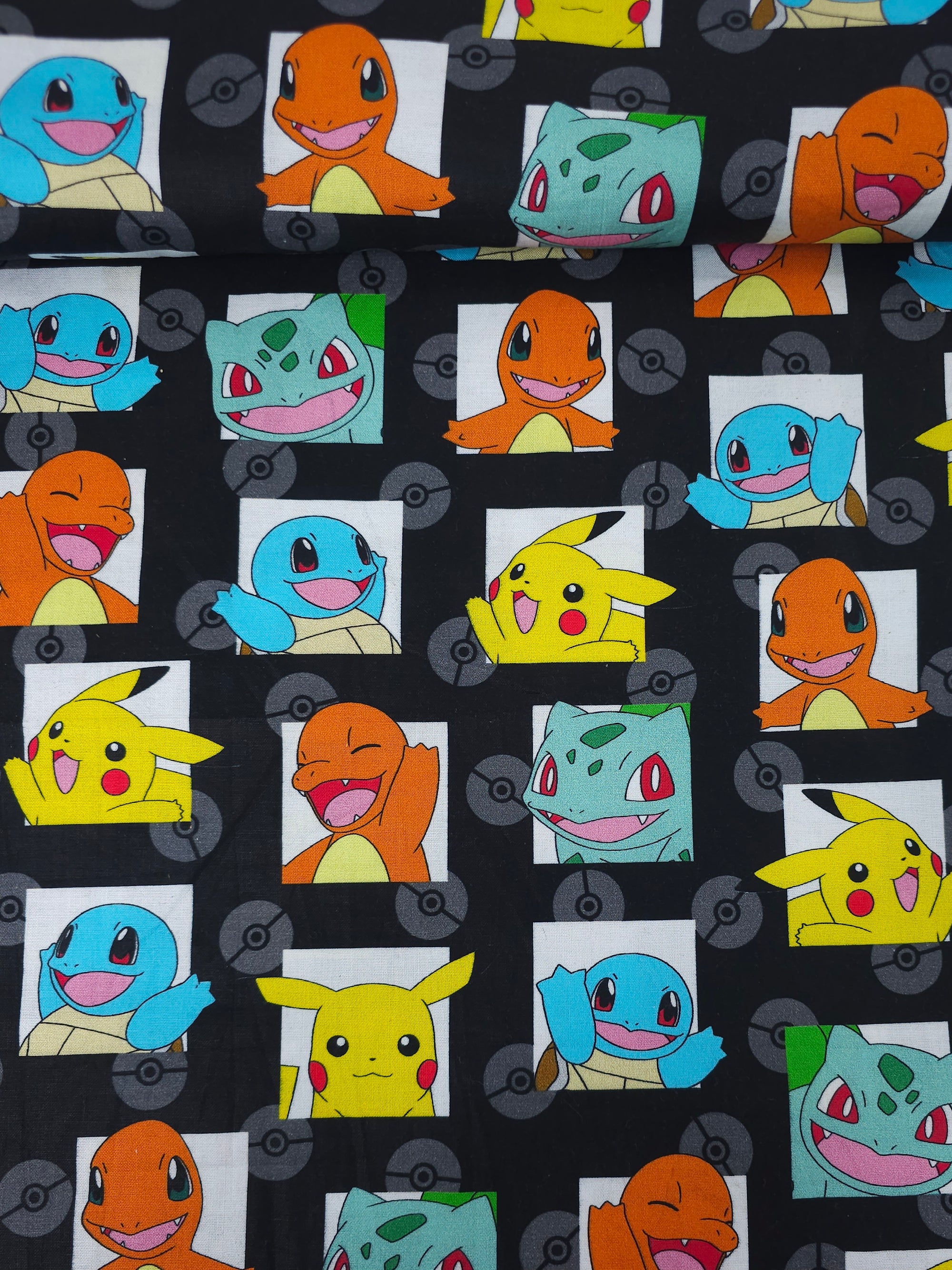 Pokeman Characters Polaroid 100% Cotton