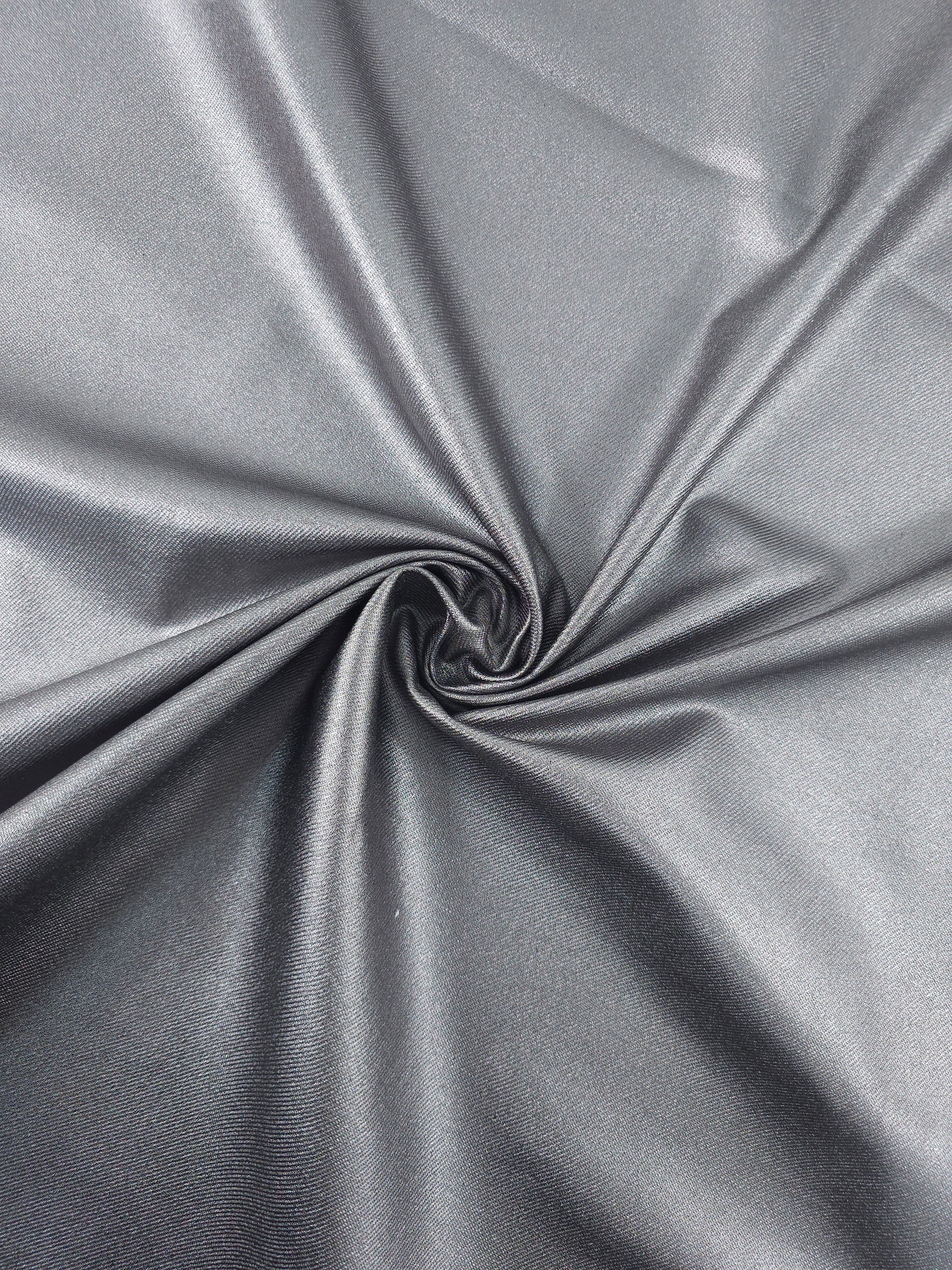 Misty Silver Metallic Denim