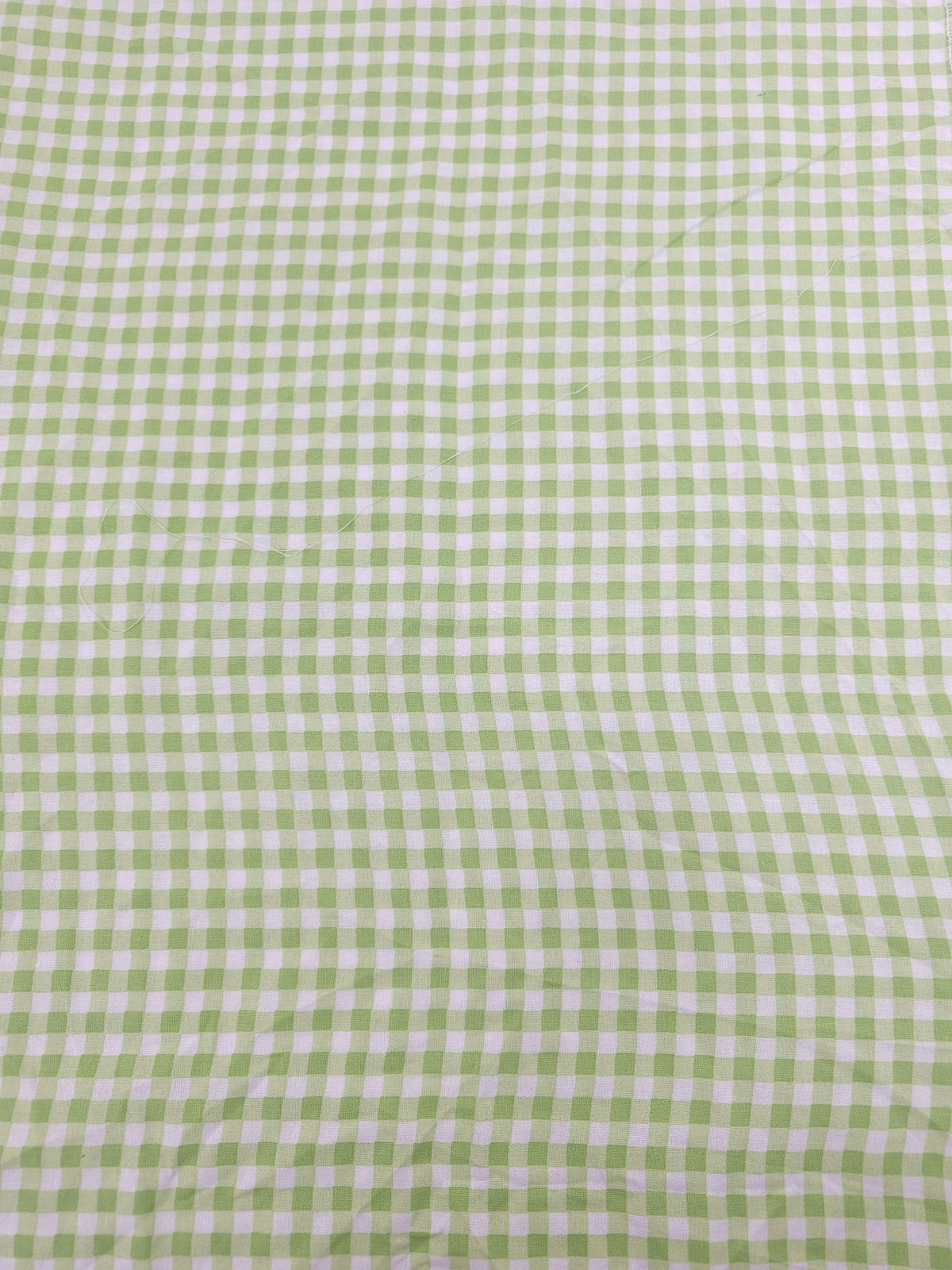 Apple green gingham Cotton- 1.8m piece