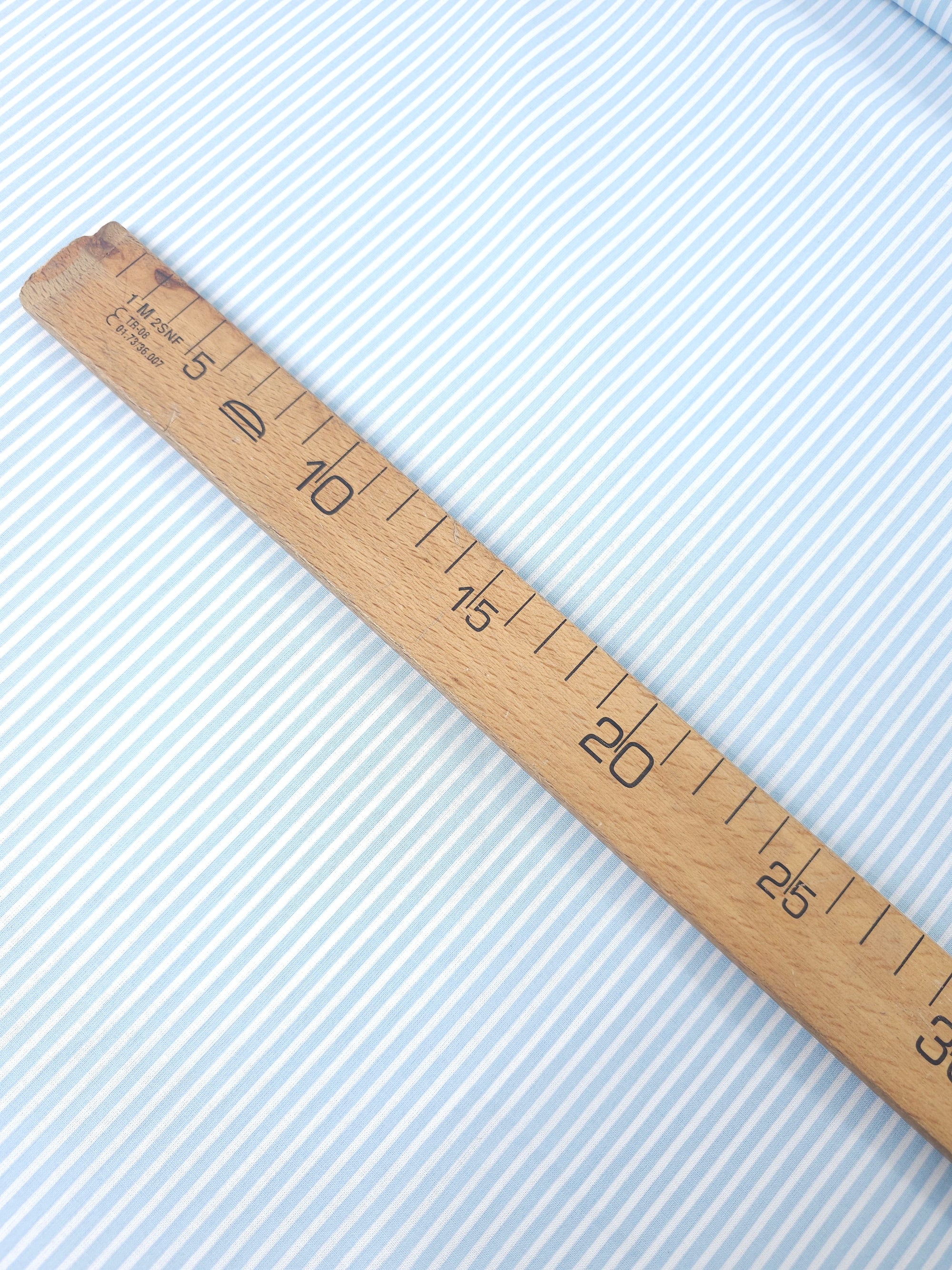 Baby Blue Pinstripe 100% Cotton