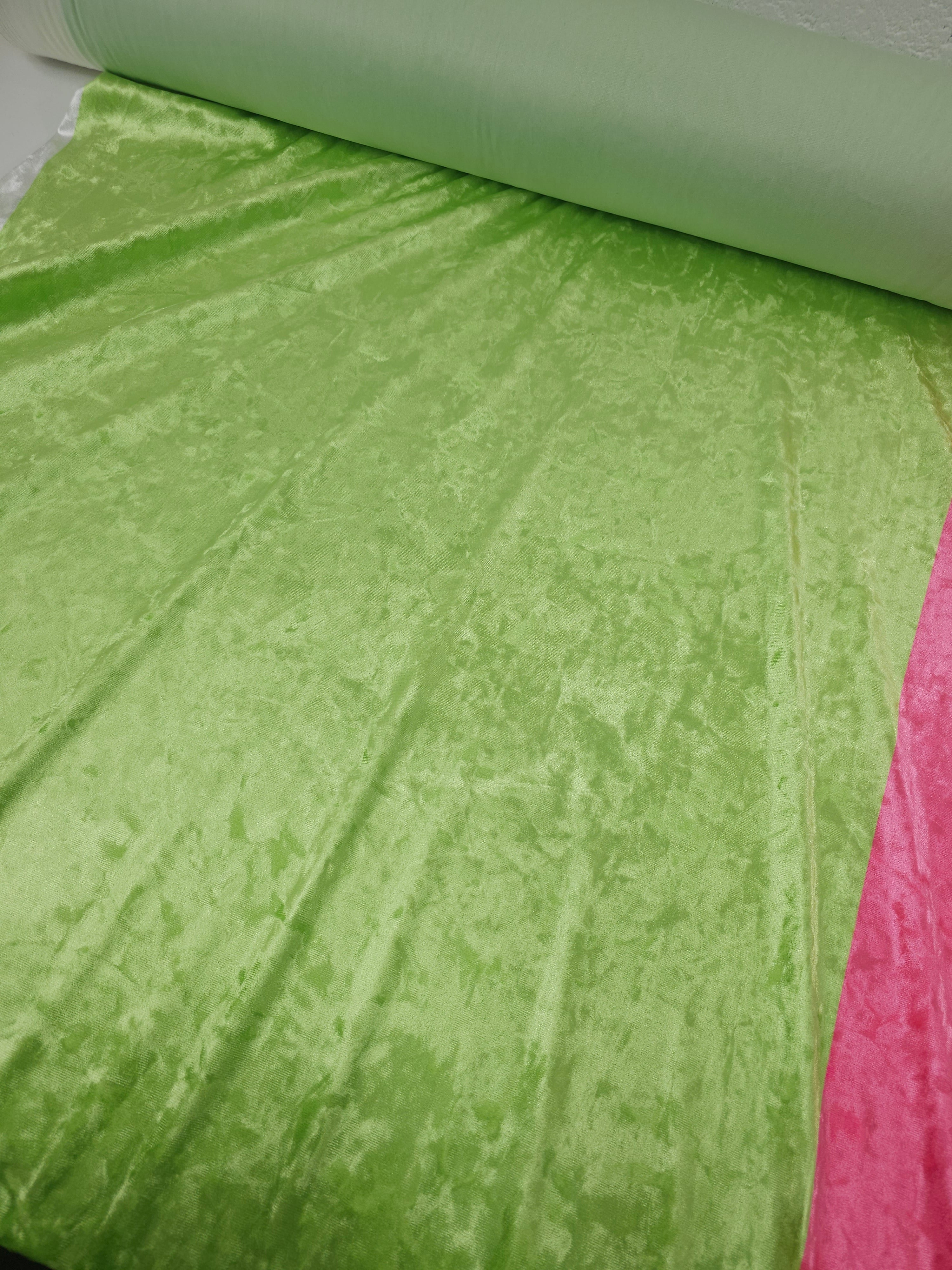 Lime/Pink Twin Block Crushed Velvet Jersey