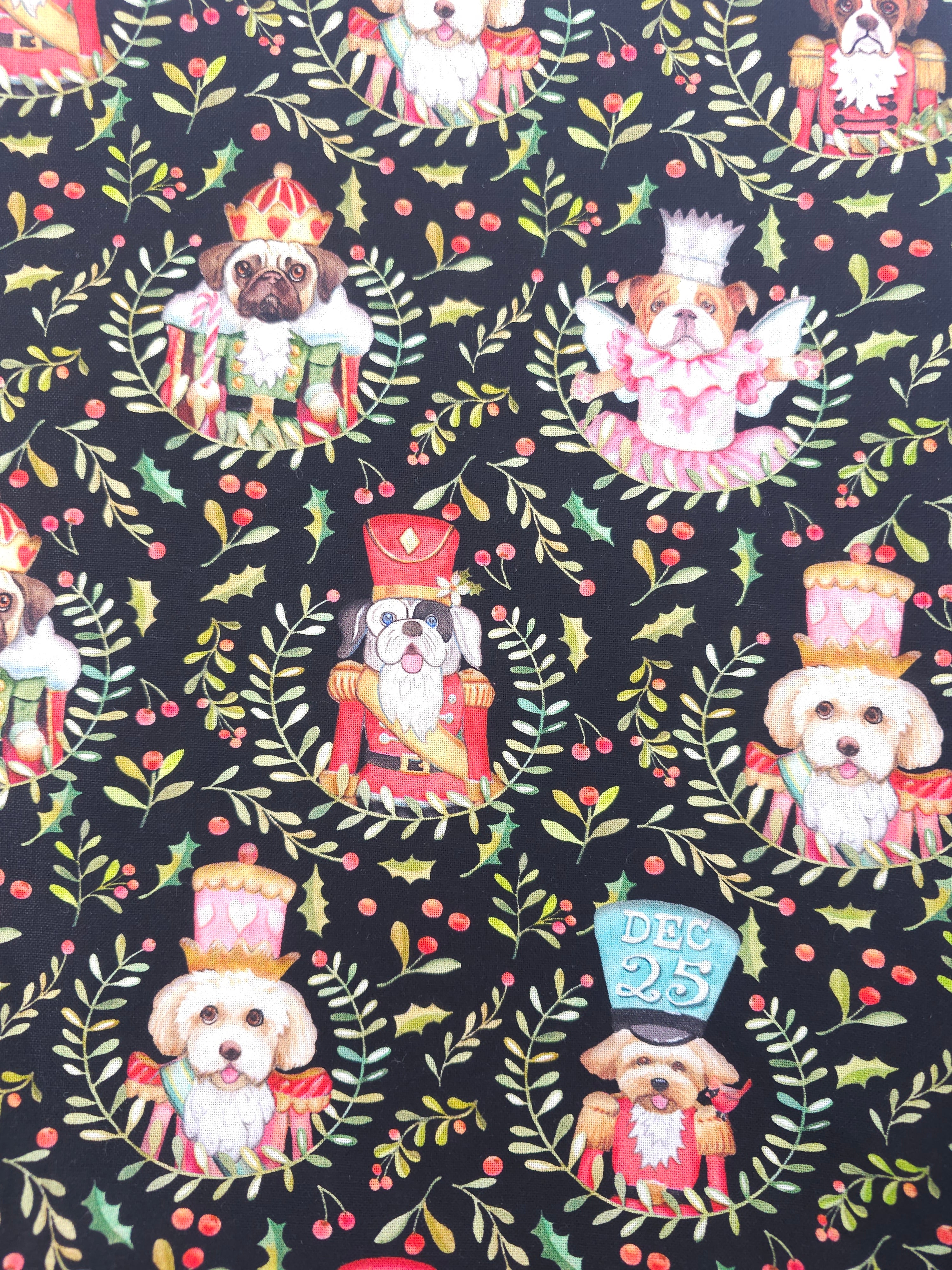 Nutcracker dogs Cotton- 1.7m piece