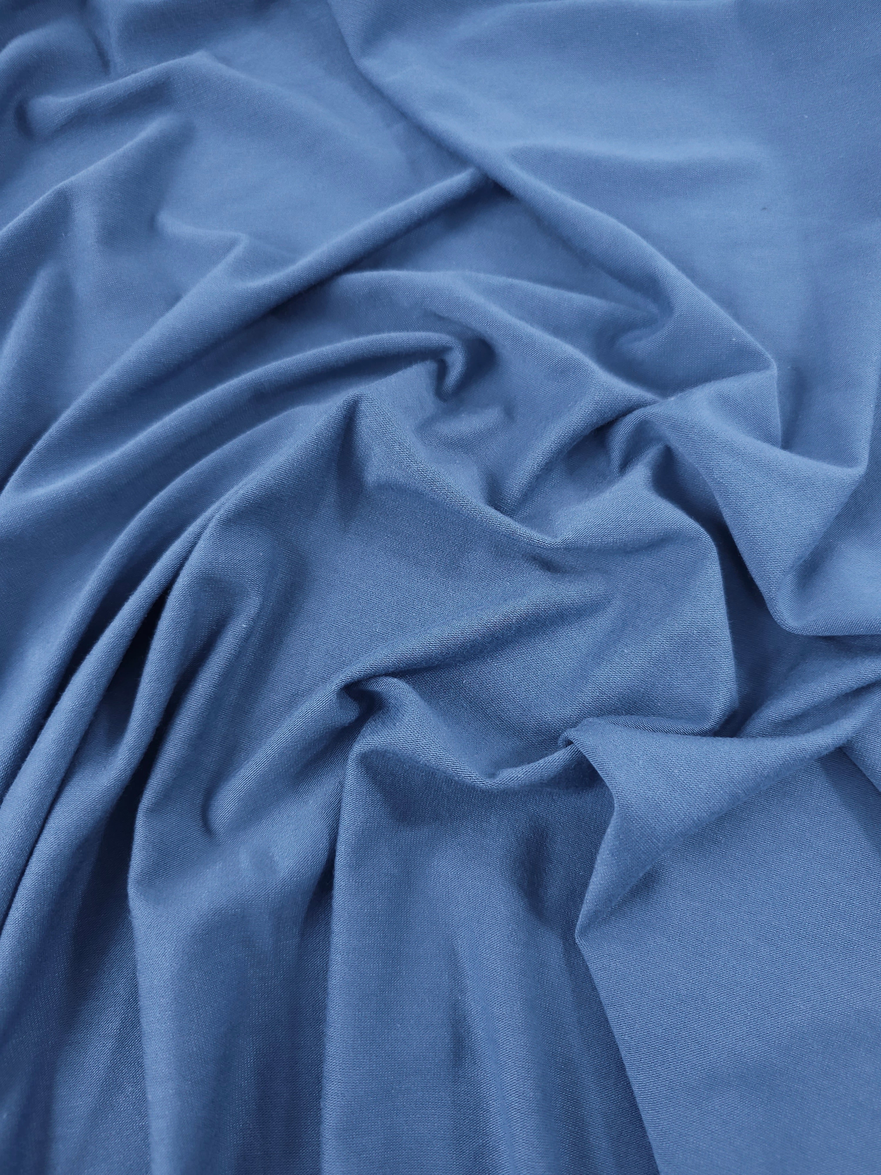 Admiral Blue Organic Bamboo Cotton Jersey