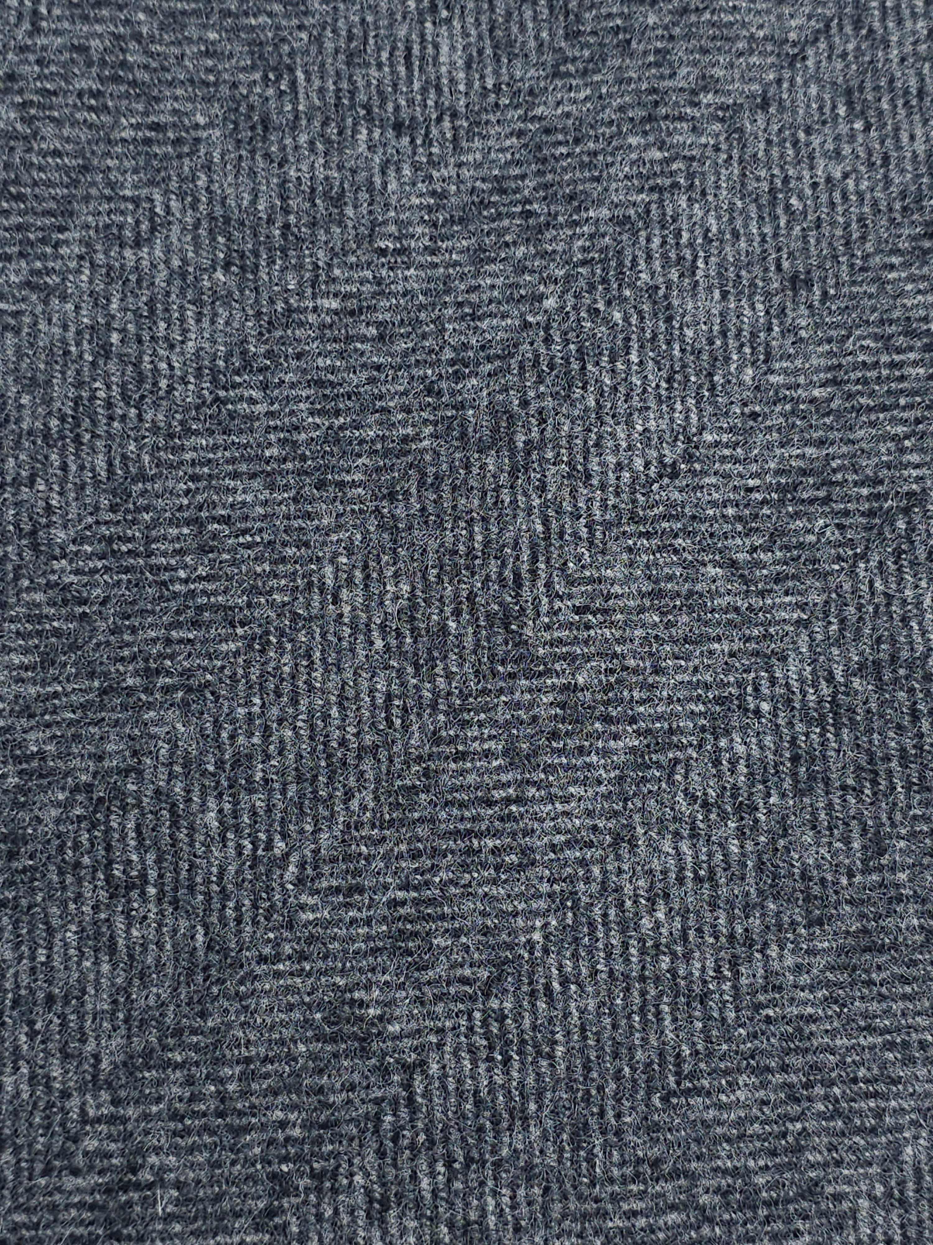 Grey Herringbone Mediumweight 100% Wool *ABRAHAM MOON*