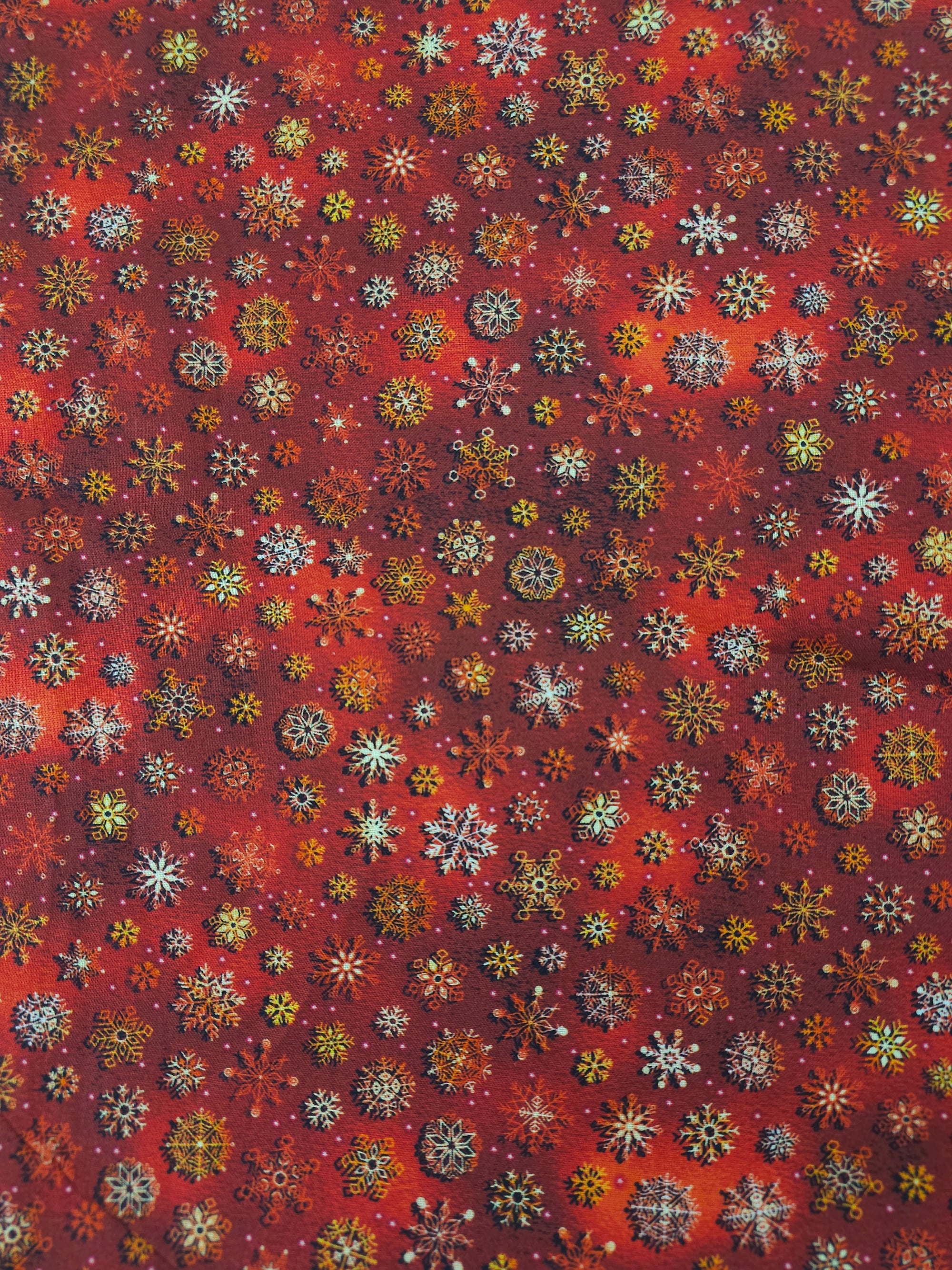 Red snowflake Cotton- 1.8m piece