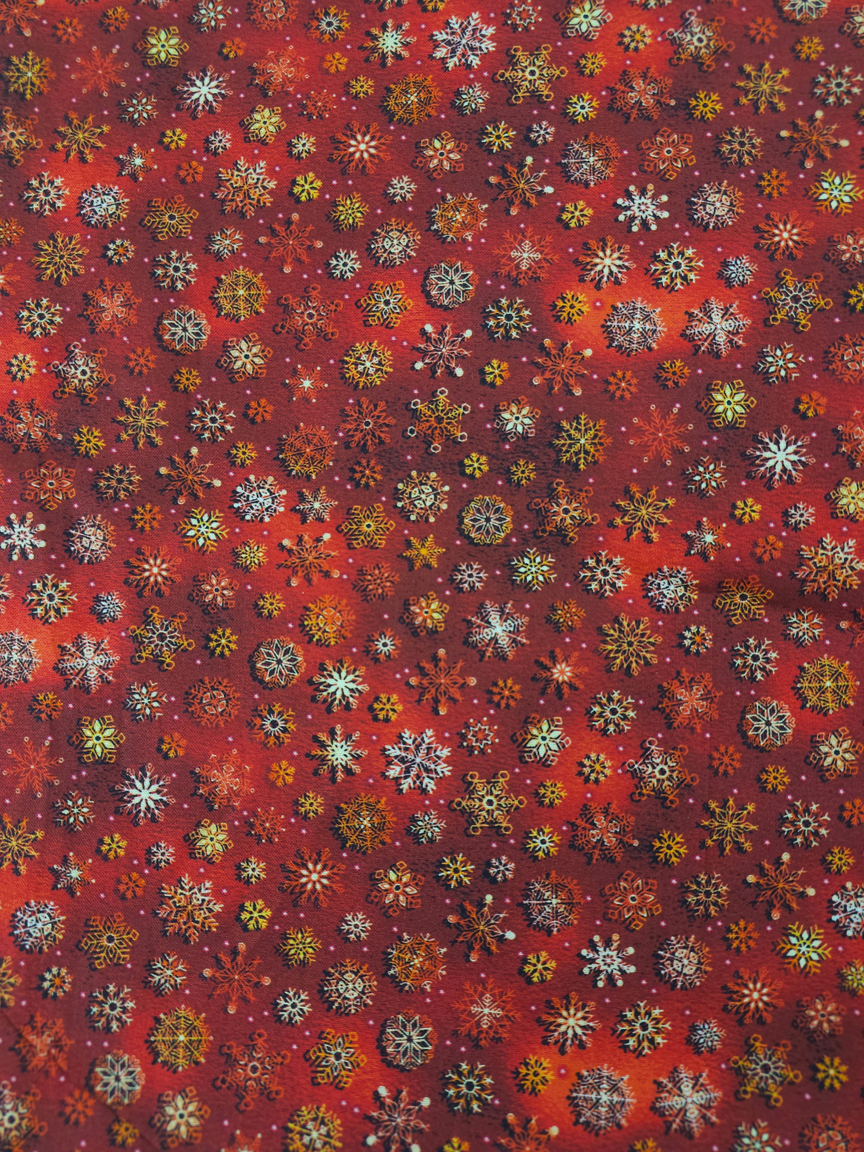 Red snowflake Cotton- 2.7m piece