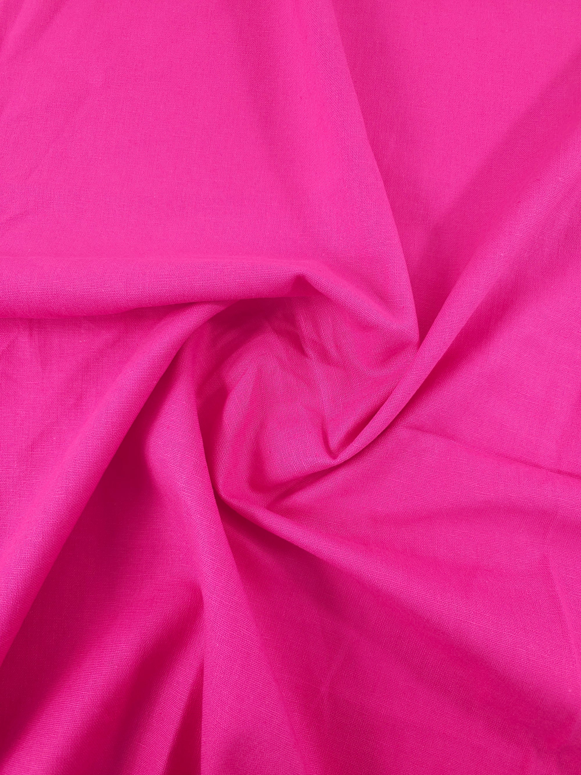 Magenta Pink Flax Linen