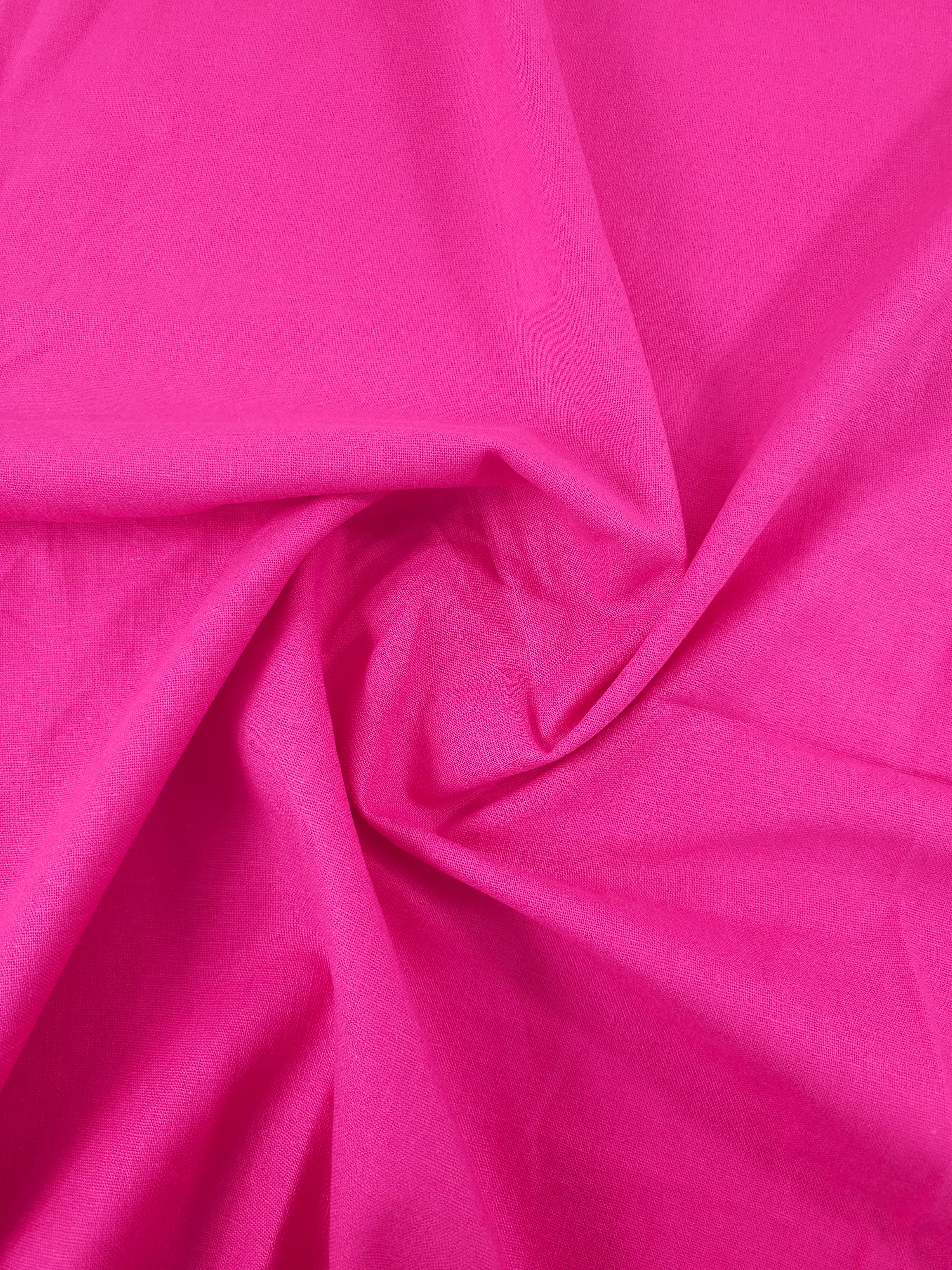 Magenta Pink Flax Linen