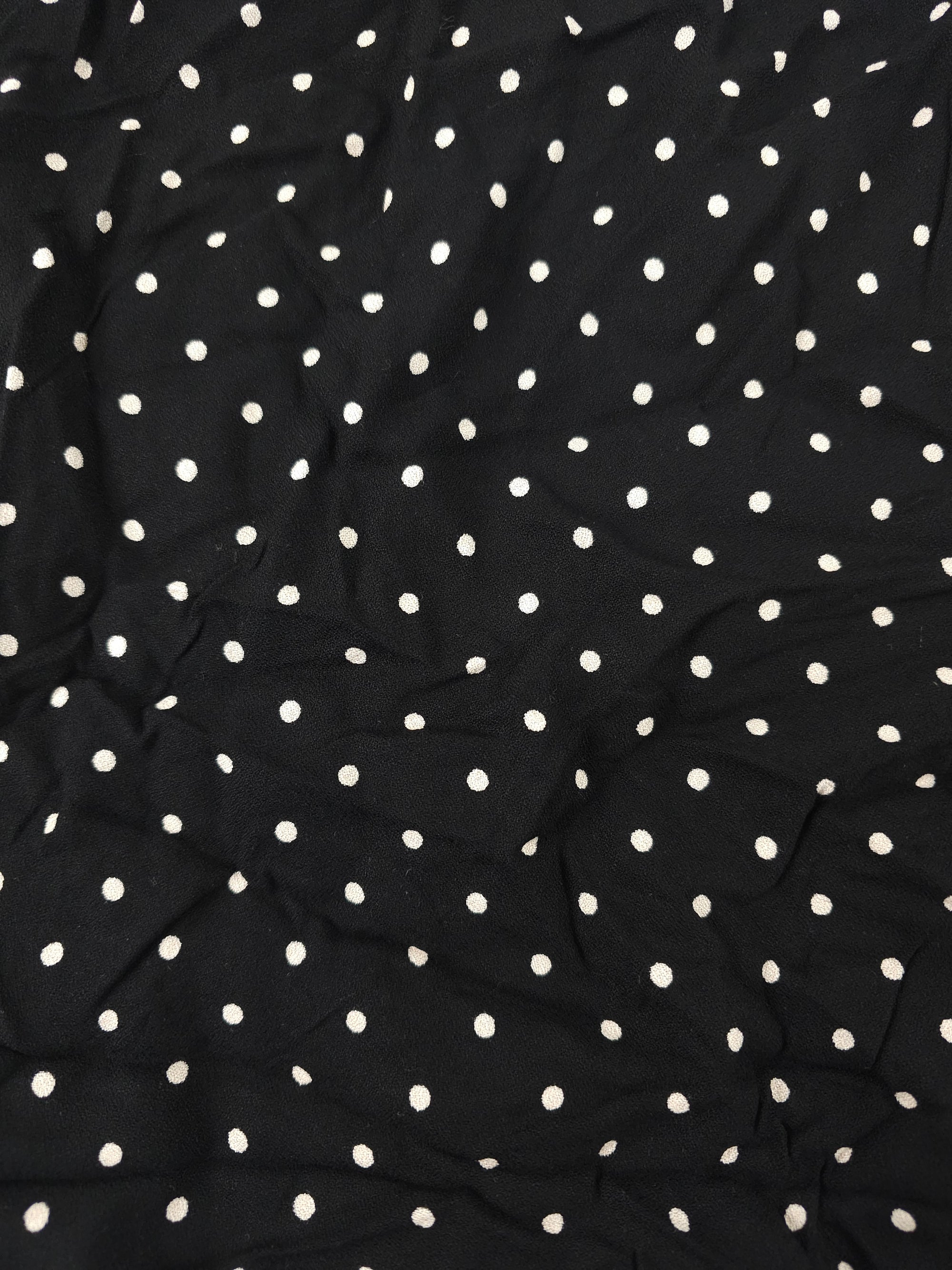 Black glitter dotted Viscose crepe- 1.6m piece