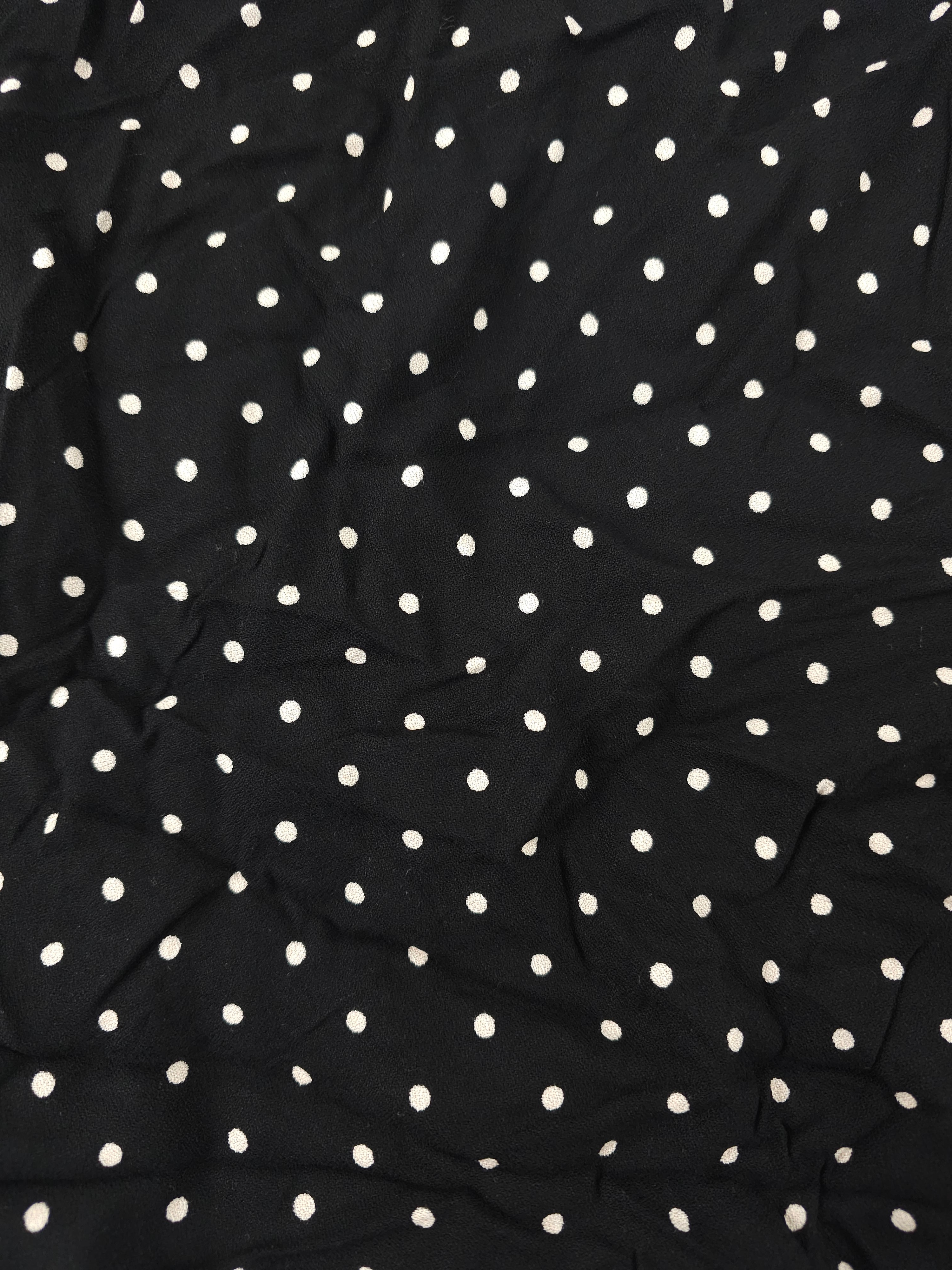 Black glitter dotted Viscose crepe- 1.6m piece