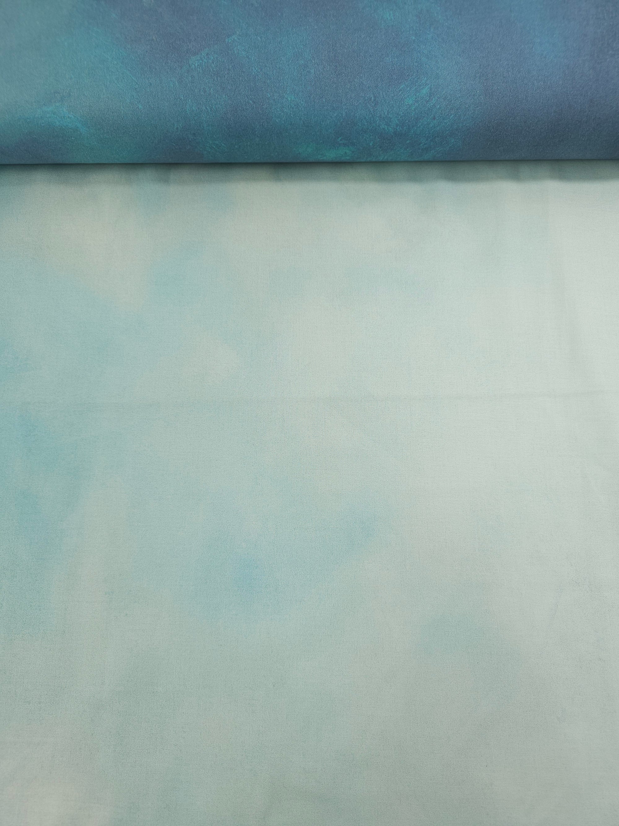 Pale/Stormy Blue Tie Dye 100% Cotton 106" - Robert Kaufman *EXTRA WIDE*