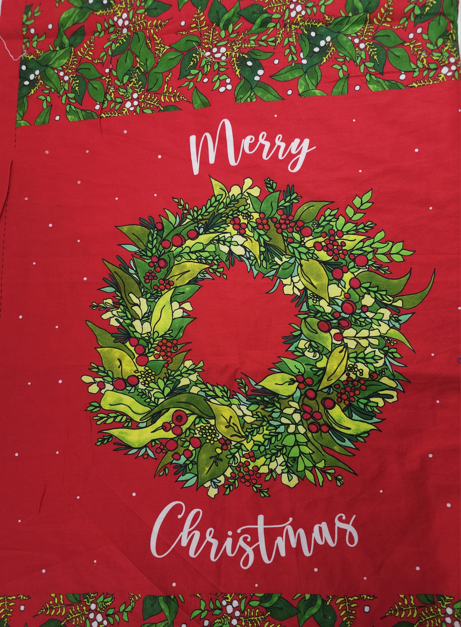 Merry Christmas Panel Cotton - 1.7m Piece