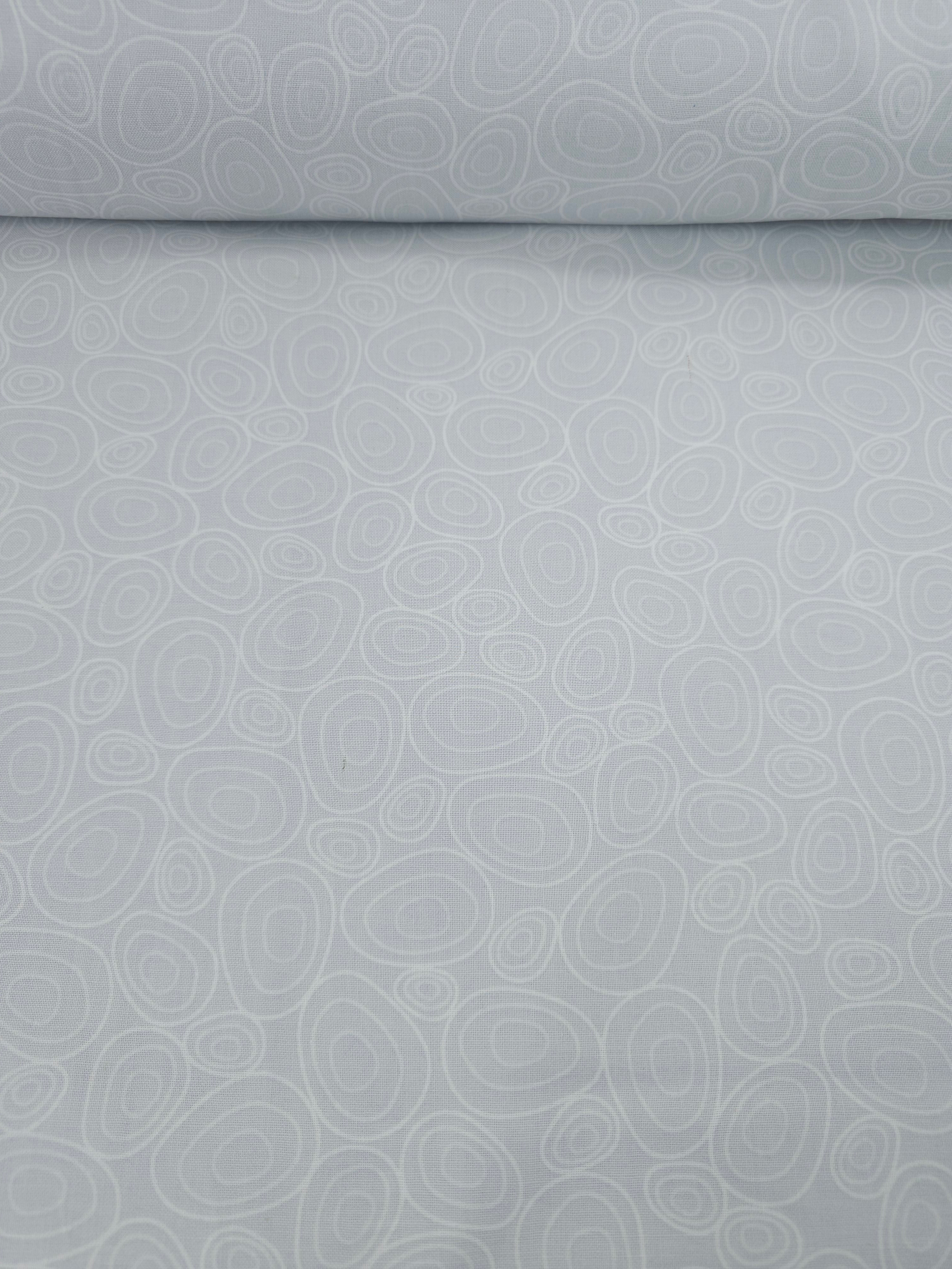 White Pebble Doodle 100% Cotton
