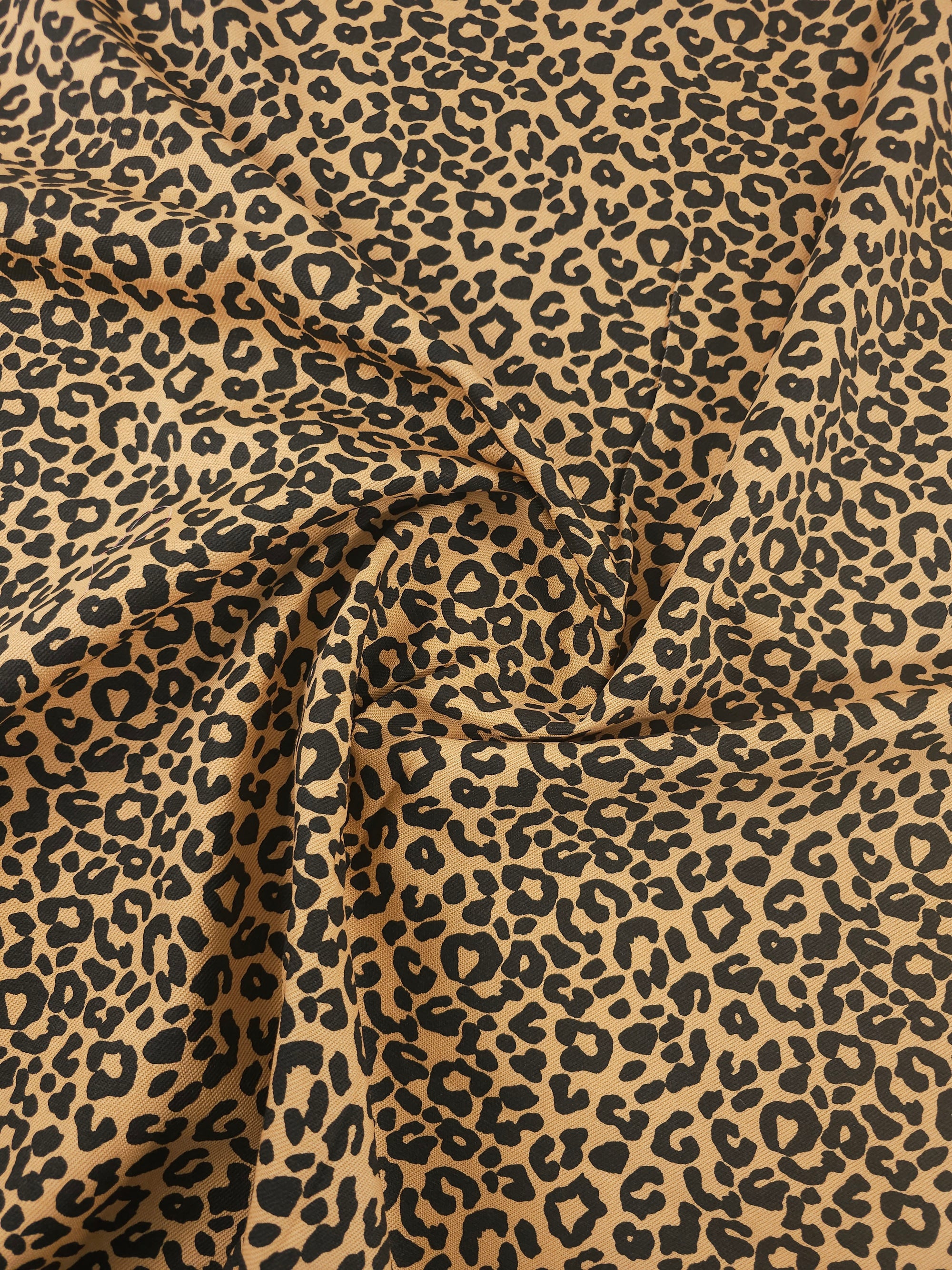 Muted Orange Leopard Denim