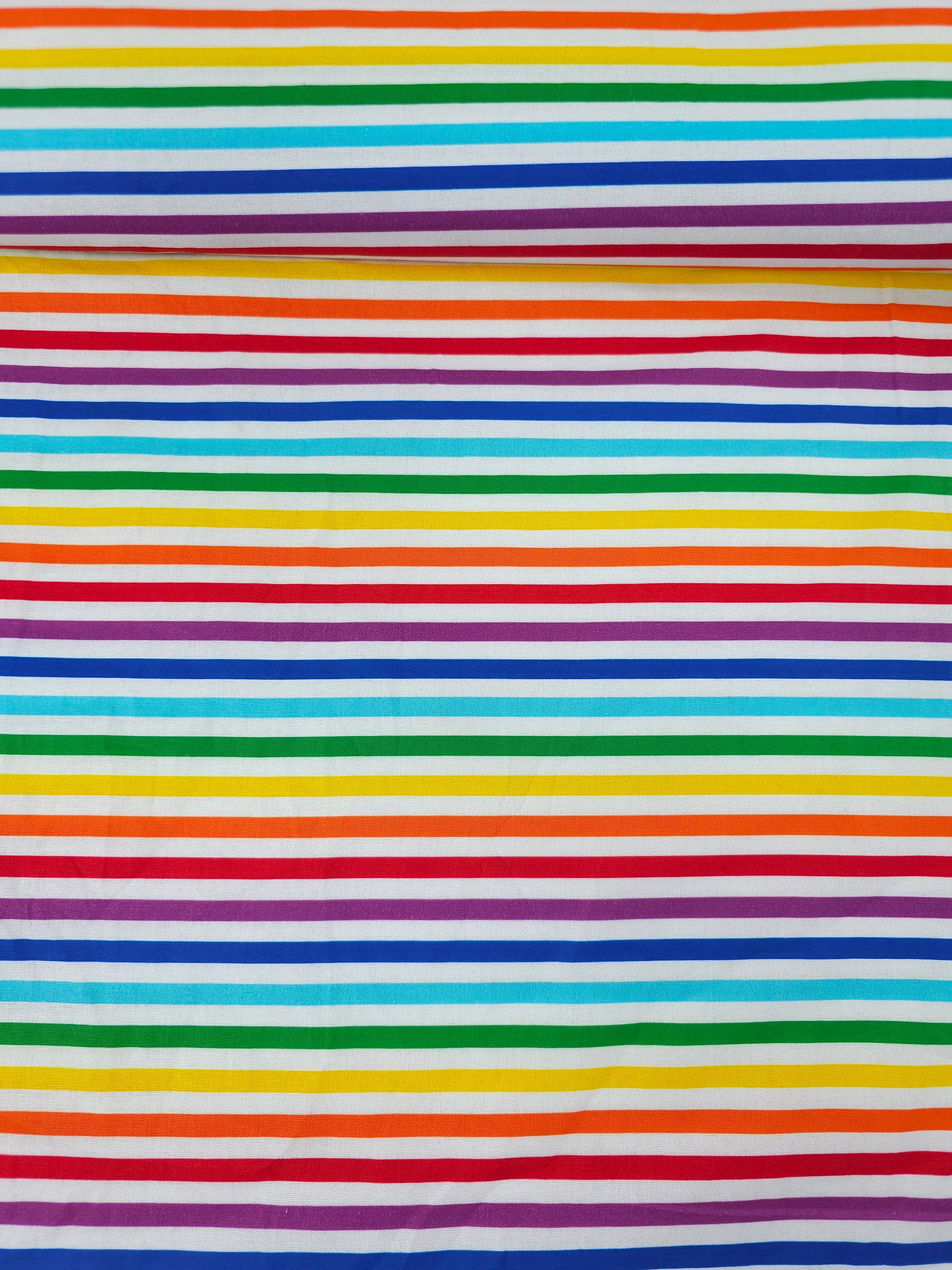 Rainbow Stripe 100% Cotton