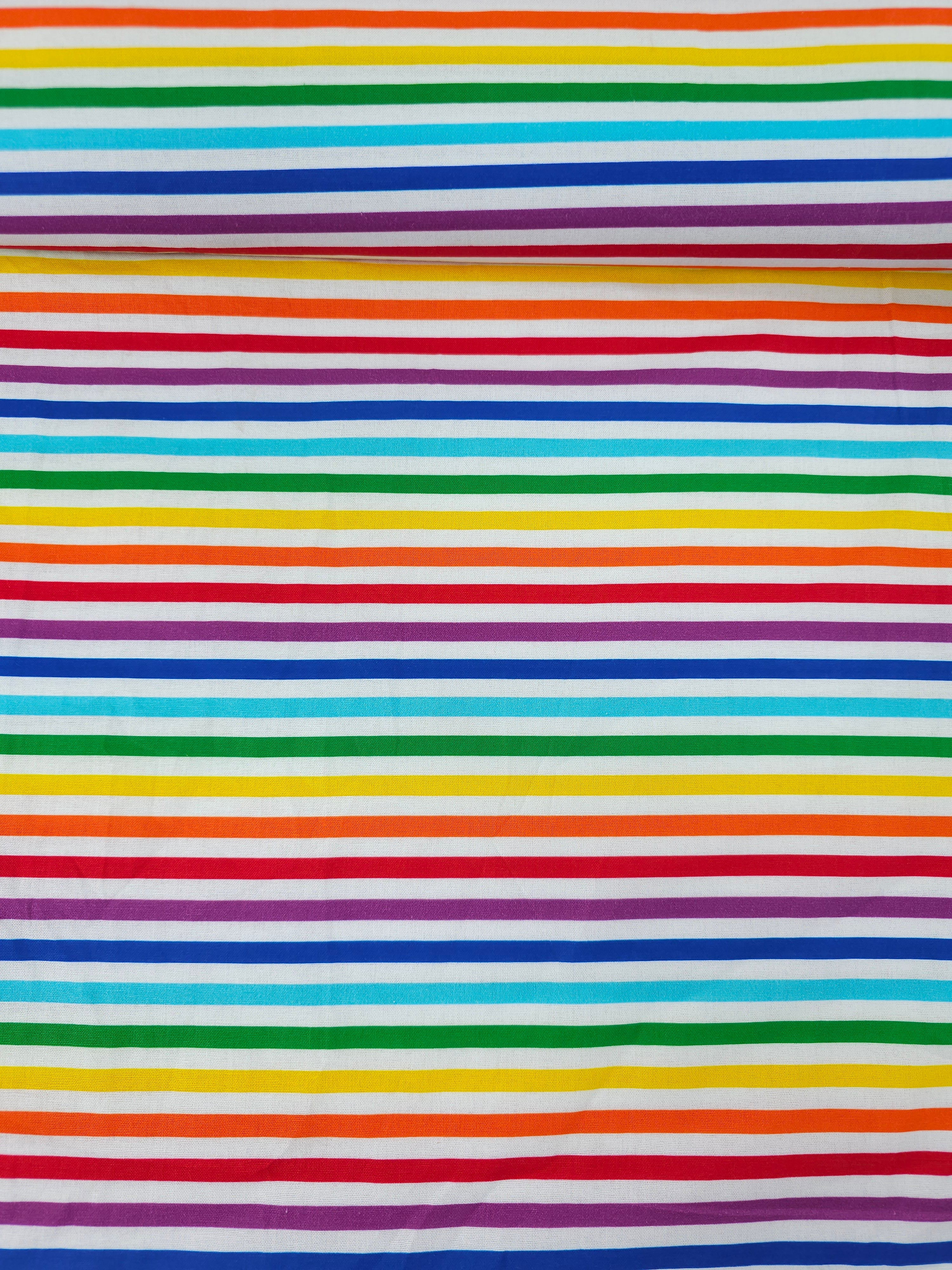Rainbow Stripe 100% Cotton