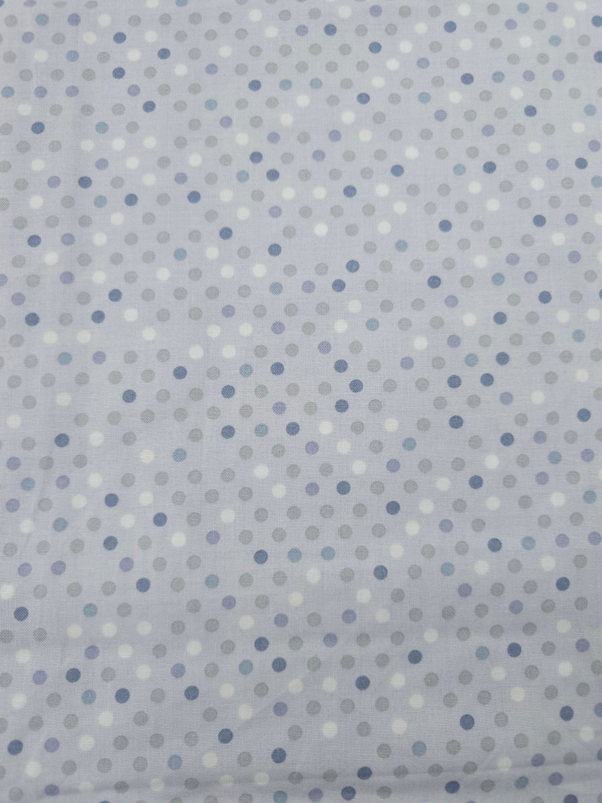 Grey Irregular Polka 100% Cotton