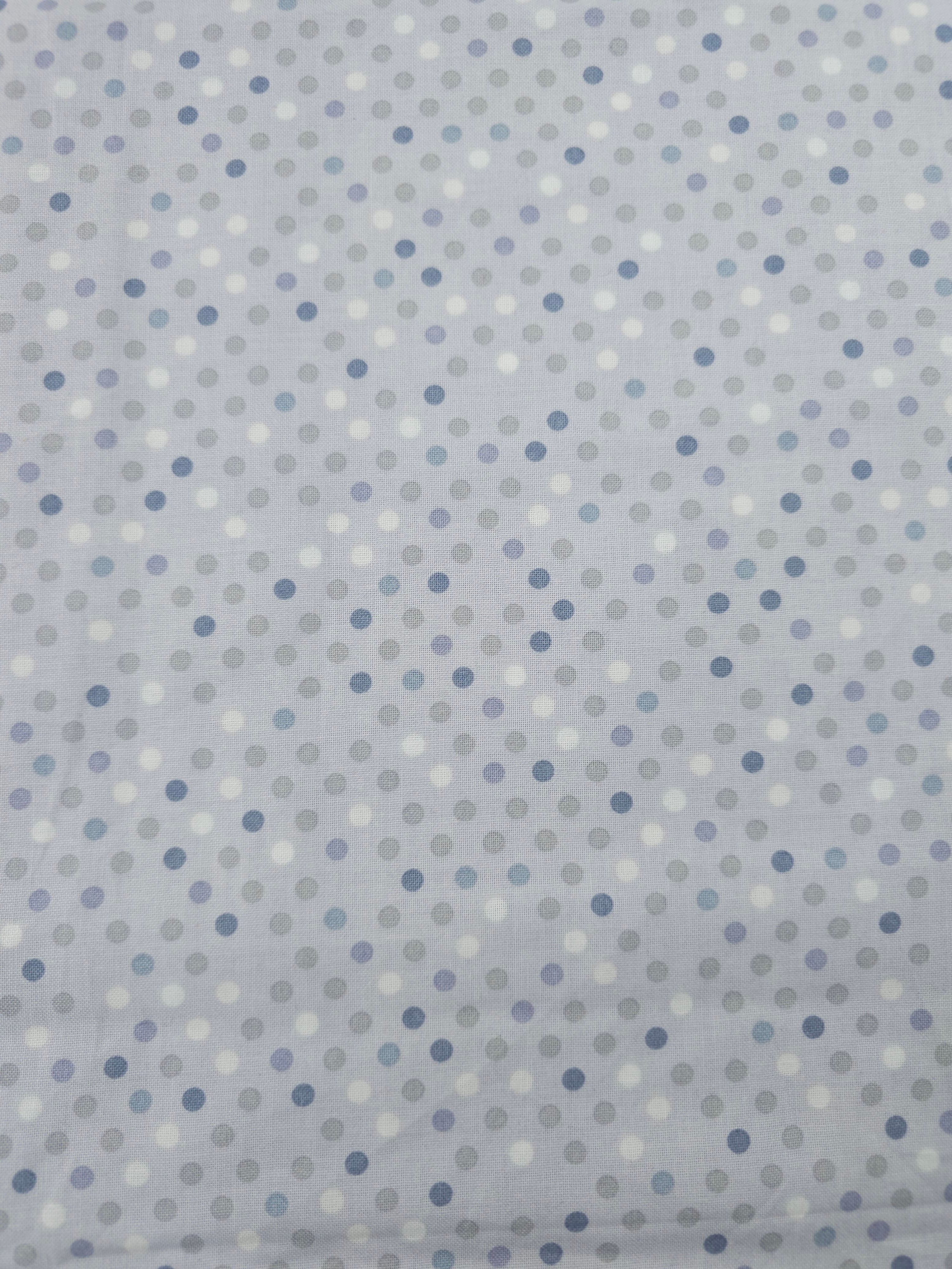 Grey Irregular Polka 100% Cotton