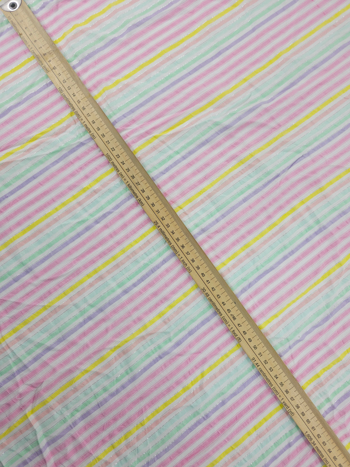 Pastel Lurex Stripe Cotton SeerSucker