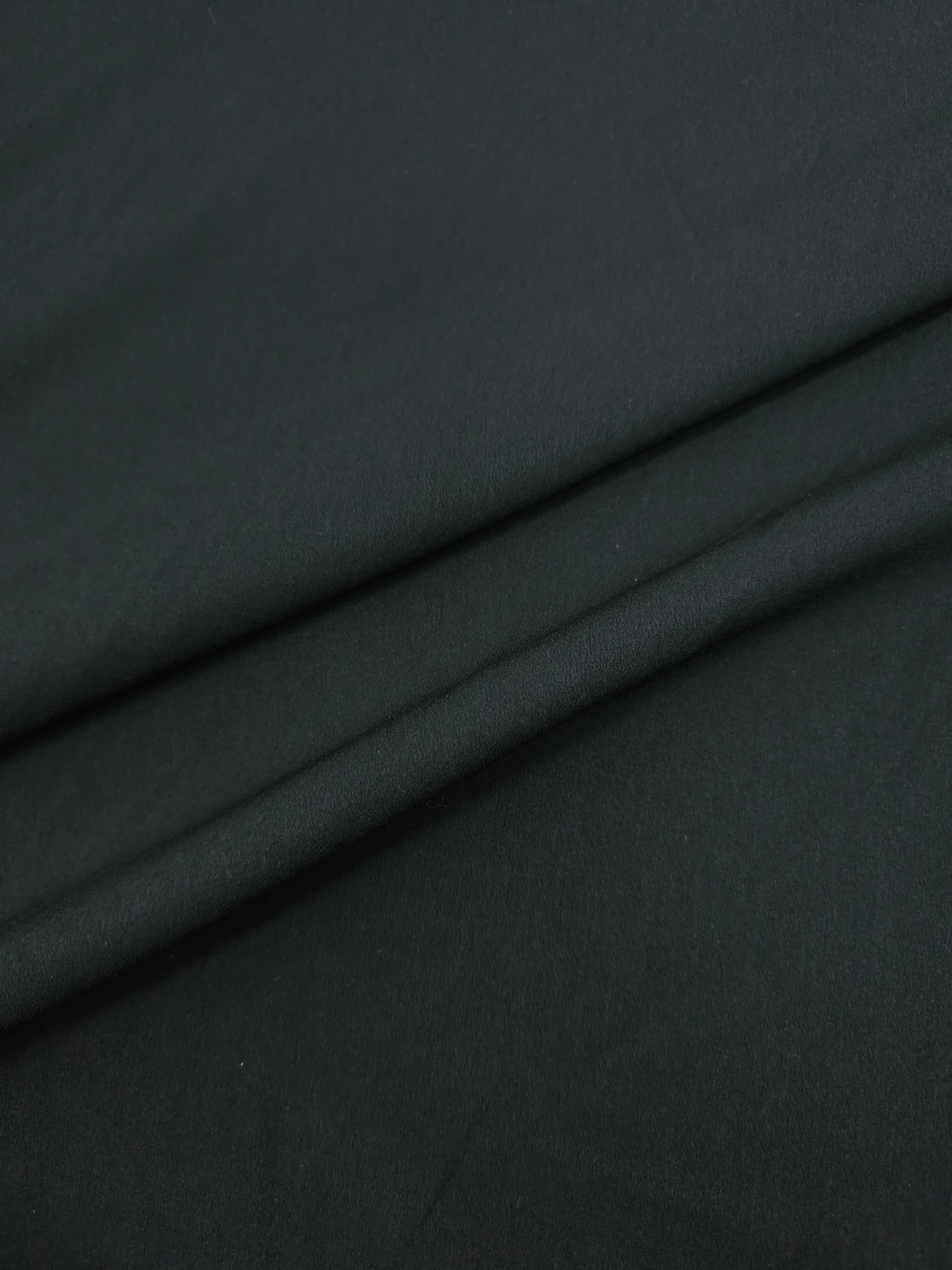 Black Fine Poly Crepe
