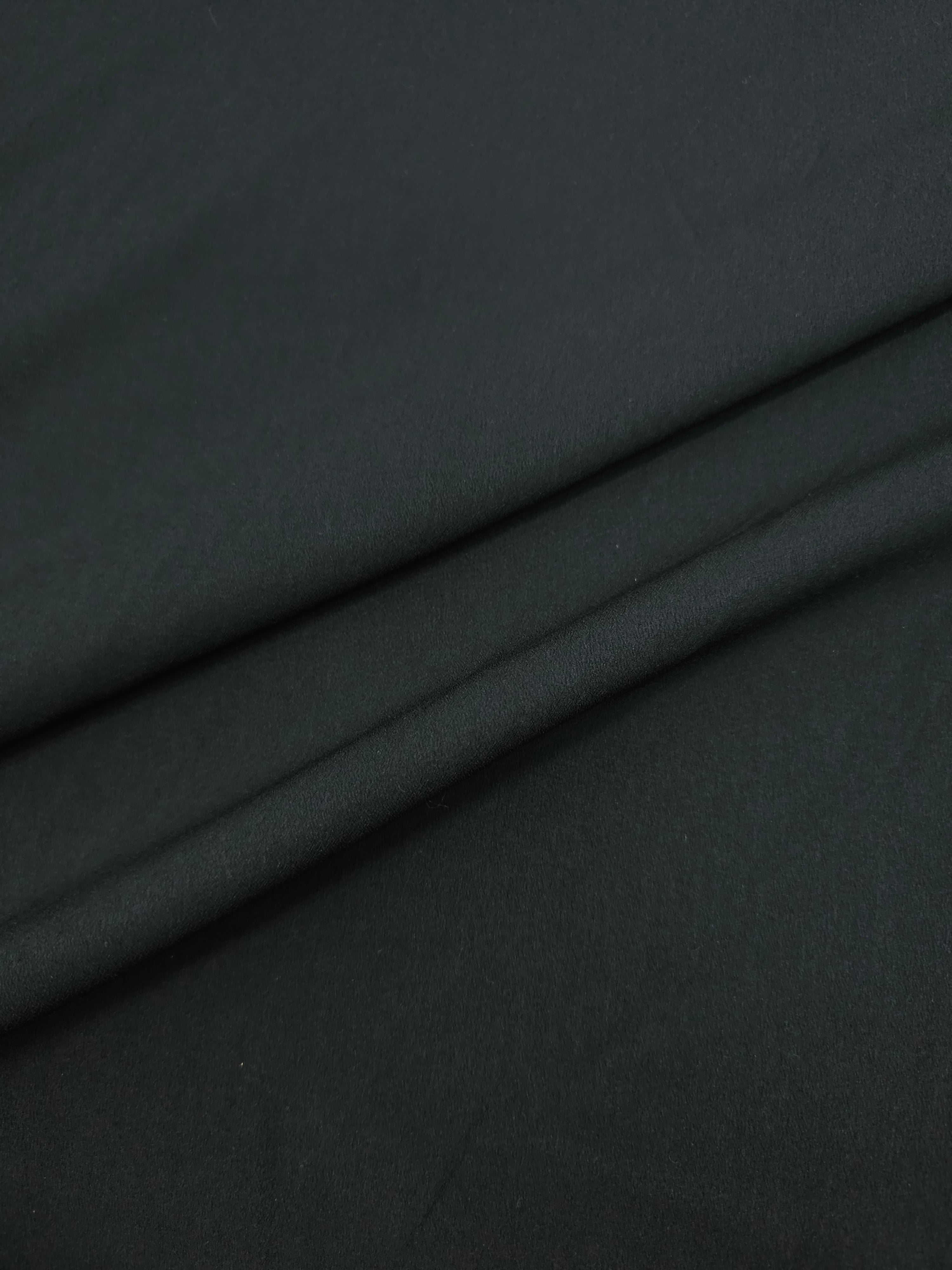 Black Fine Poly Crepe