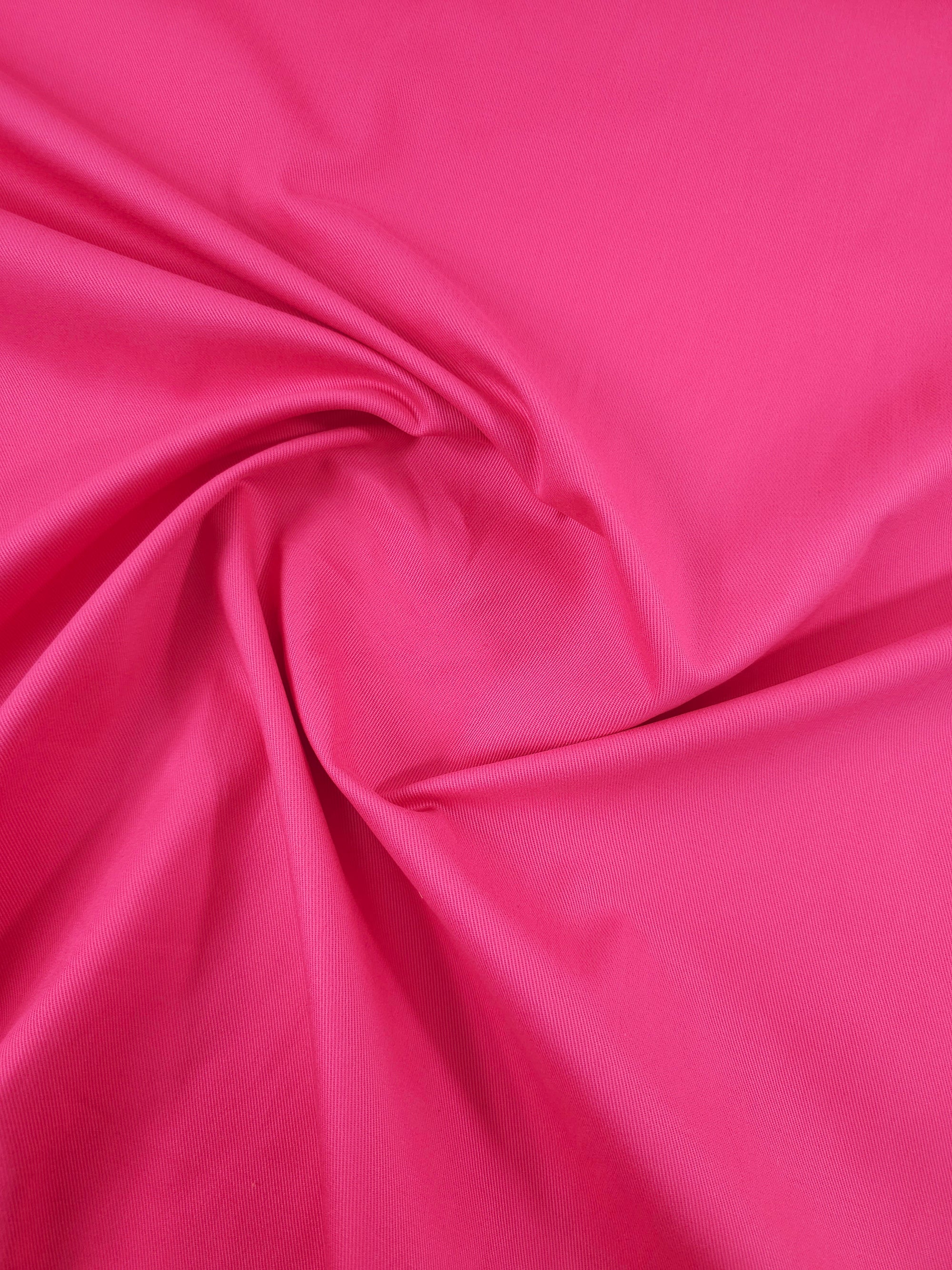 Hot Pink Twill Denim