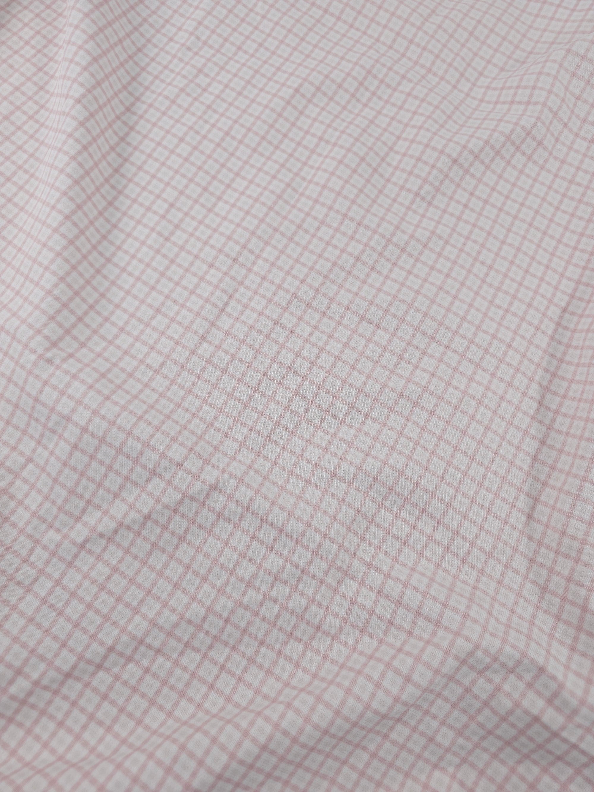 Pale pink grid Polystretch- 2.2m piece