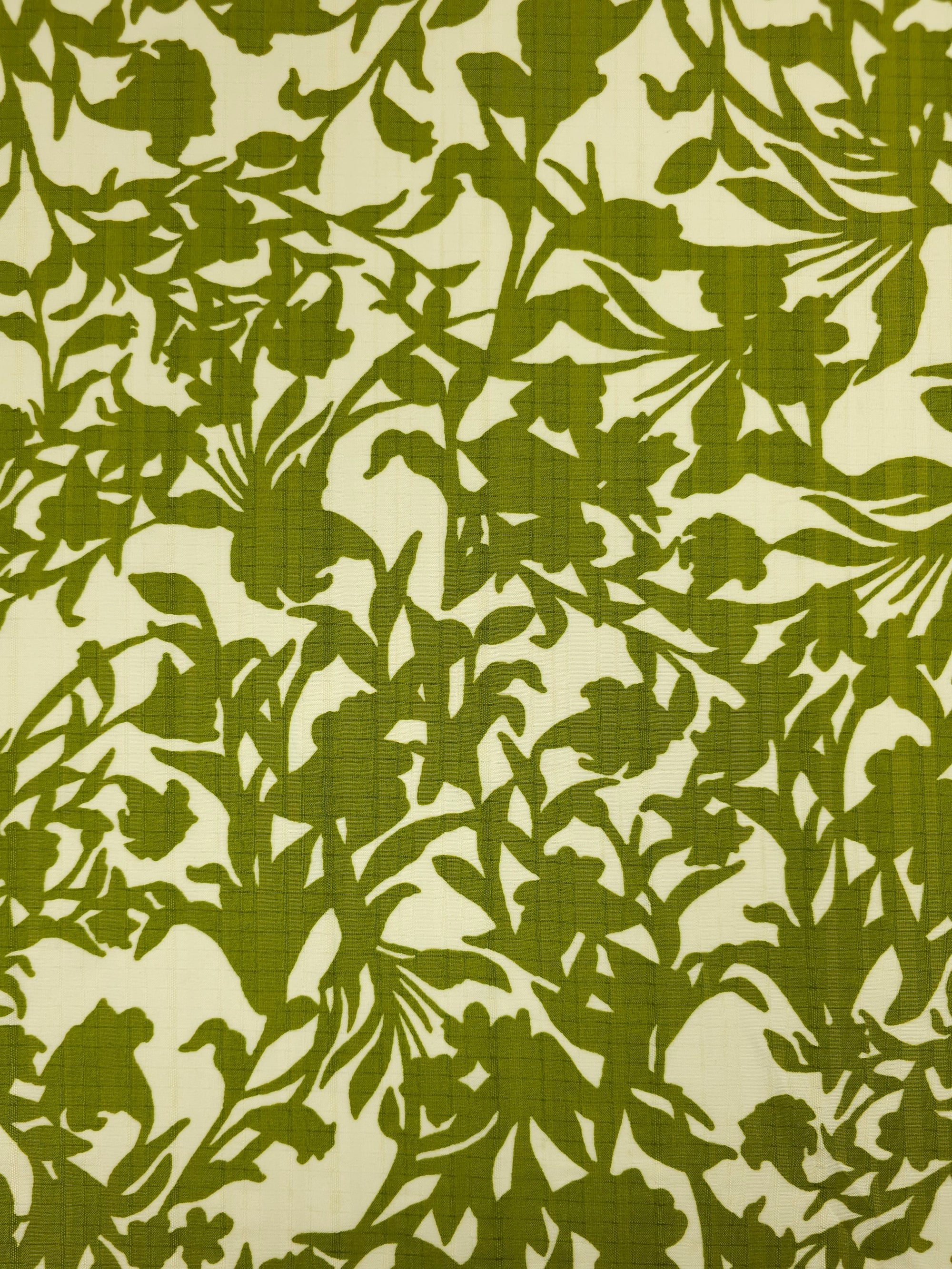 Deep Lime Leaf Branch Poly Viscose