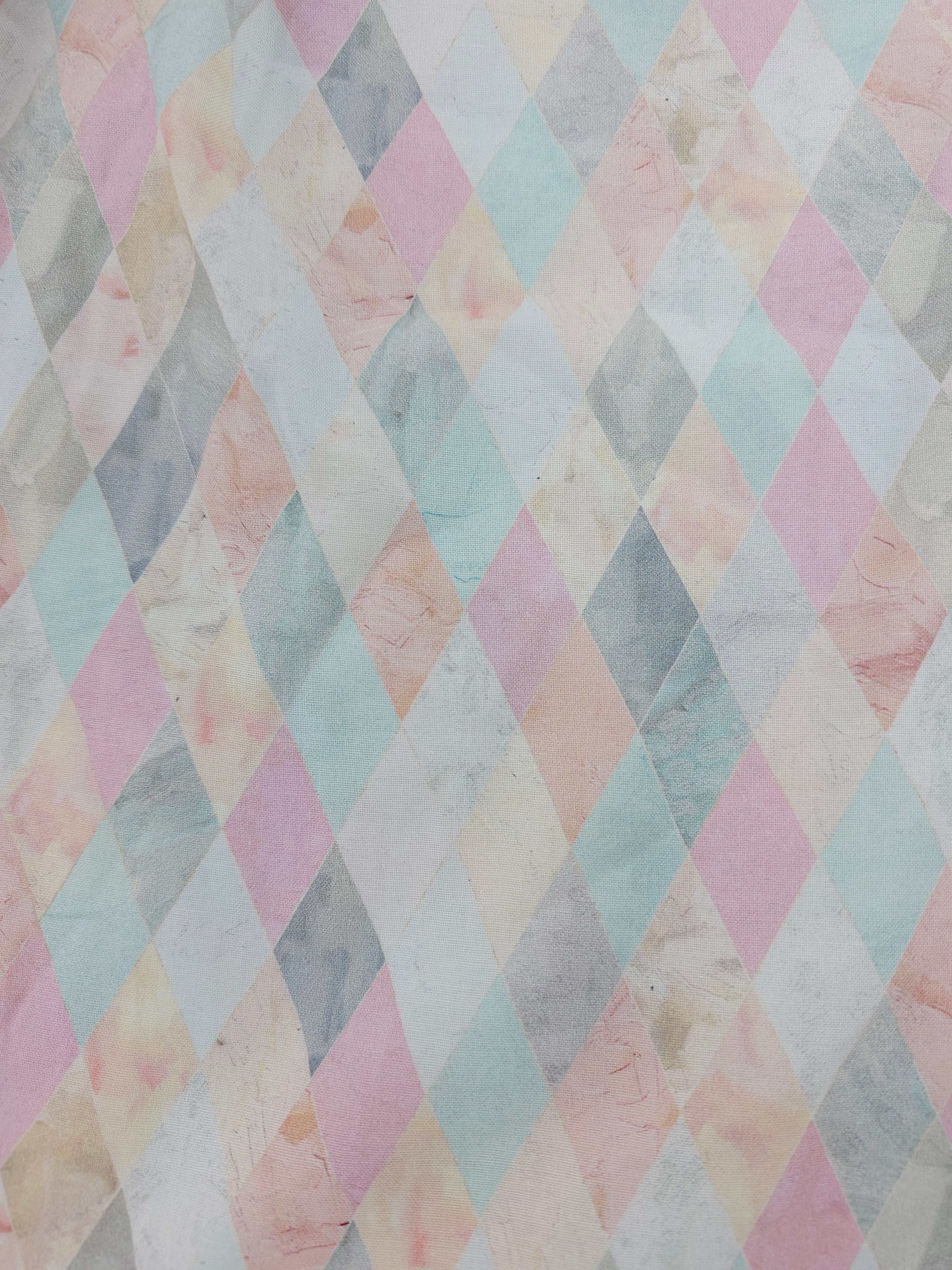 Pastel diamond Cotton- 3.5m piece
