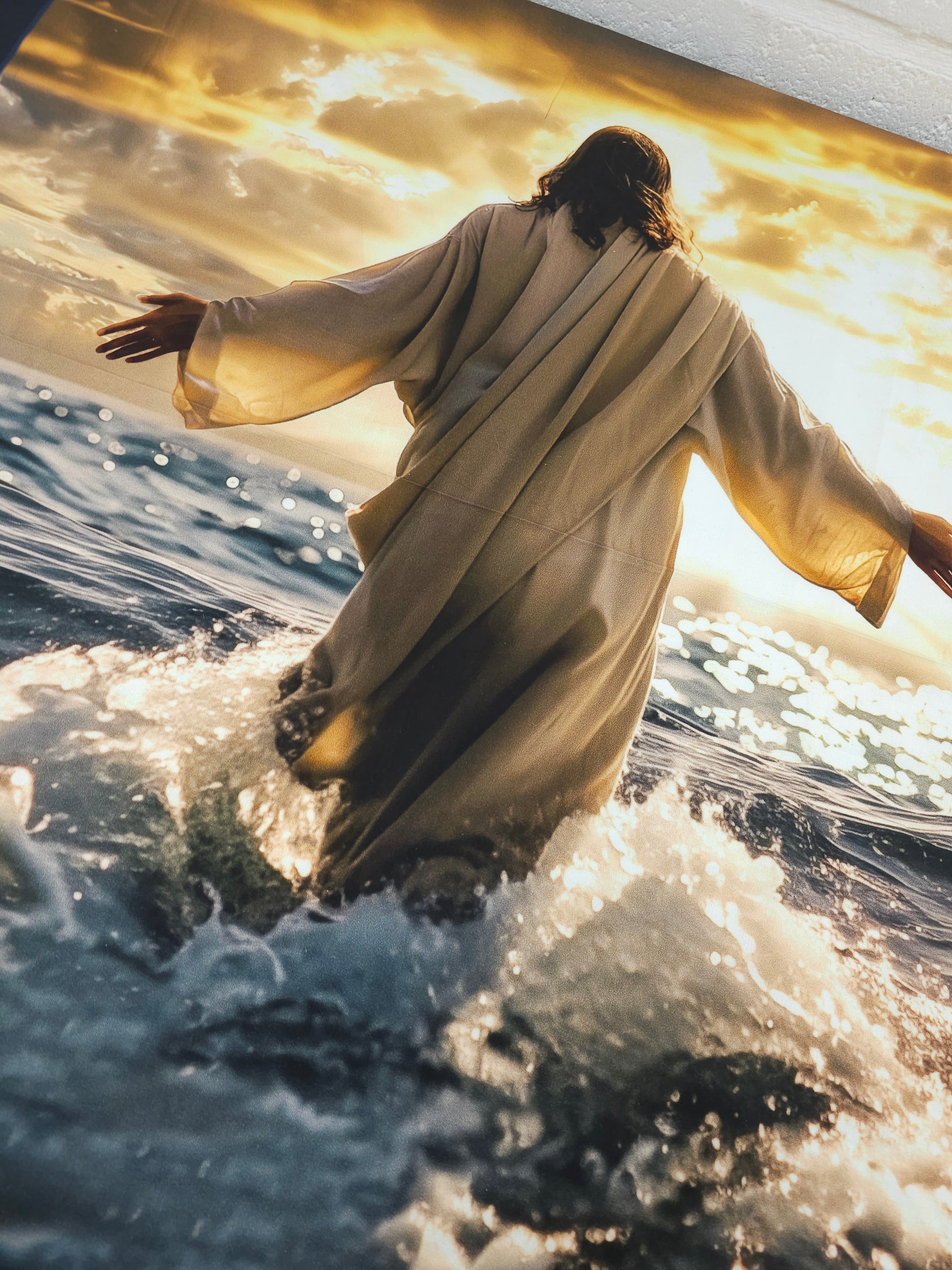 Walking On Water 100% Cotton - 90cm Panel