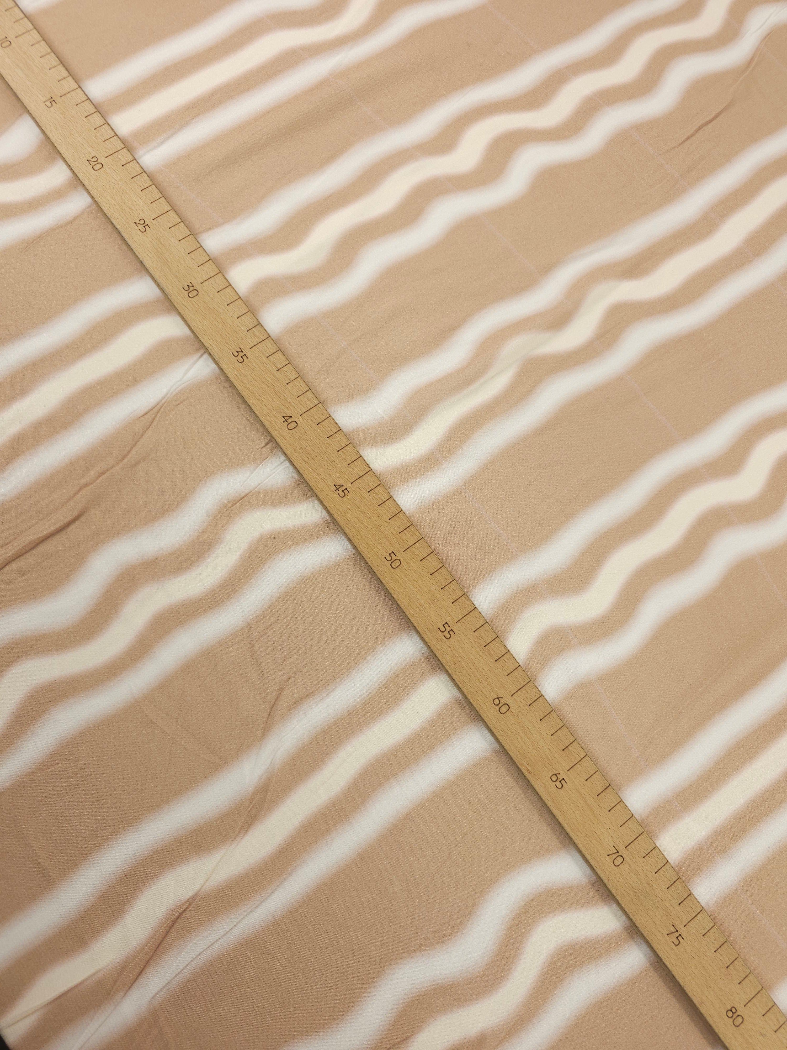 Sandy Blur Stripe Viscose Crepe *DEFECT*