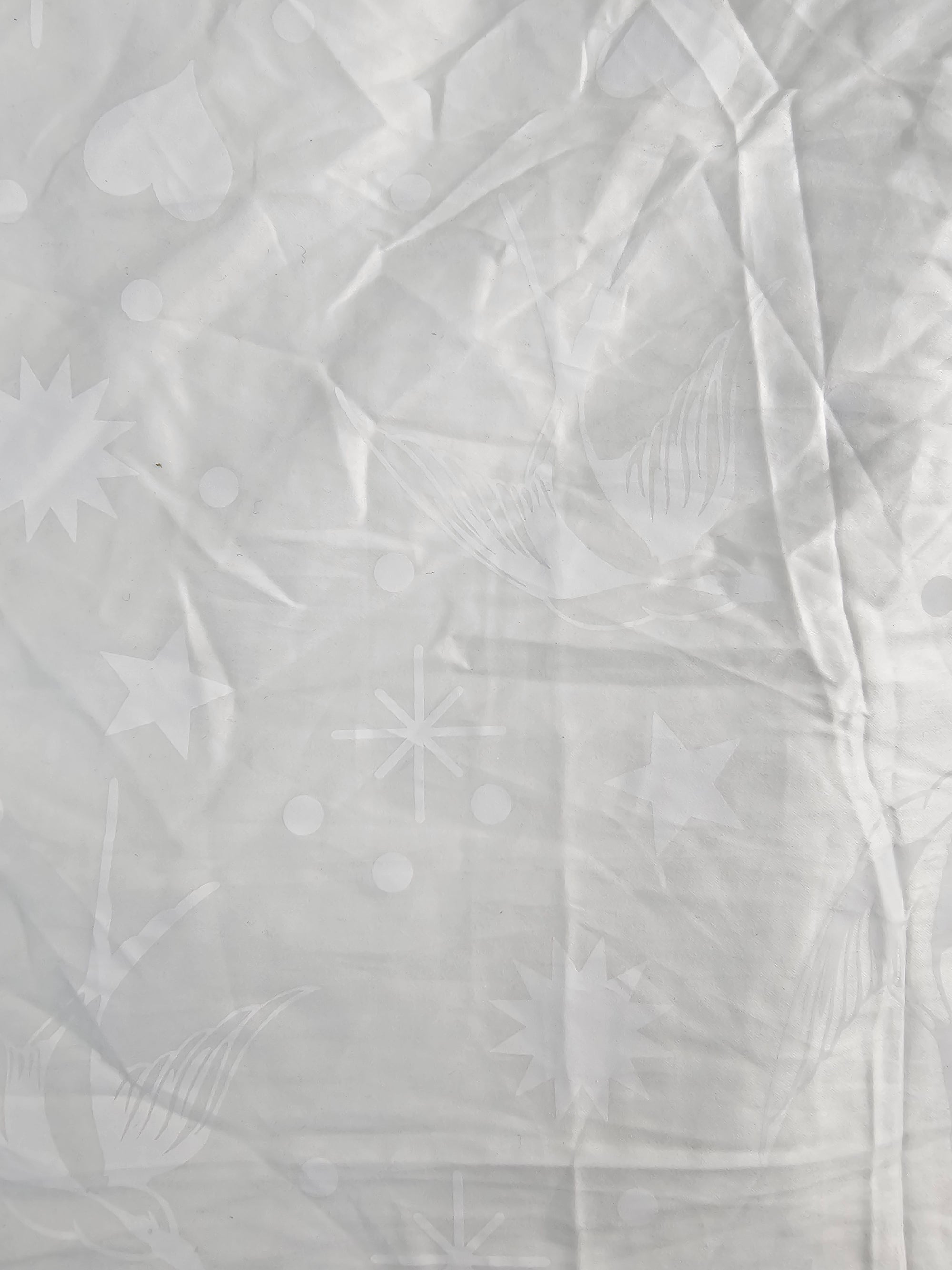 Whimsical White Viscose Satin - 1.2m Piece