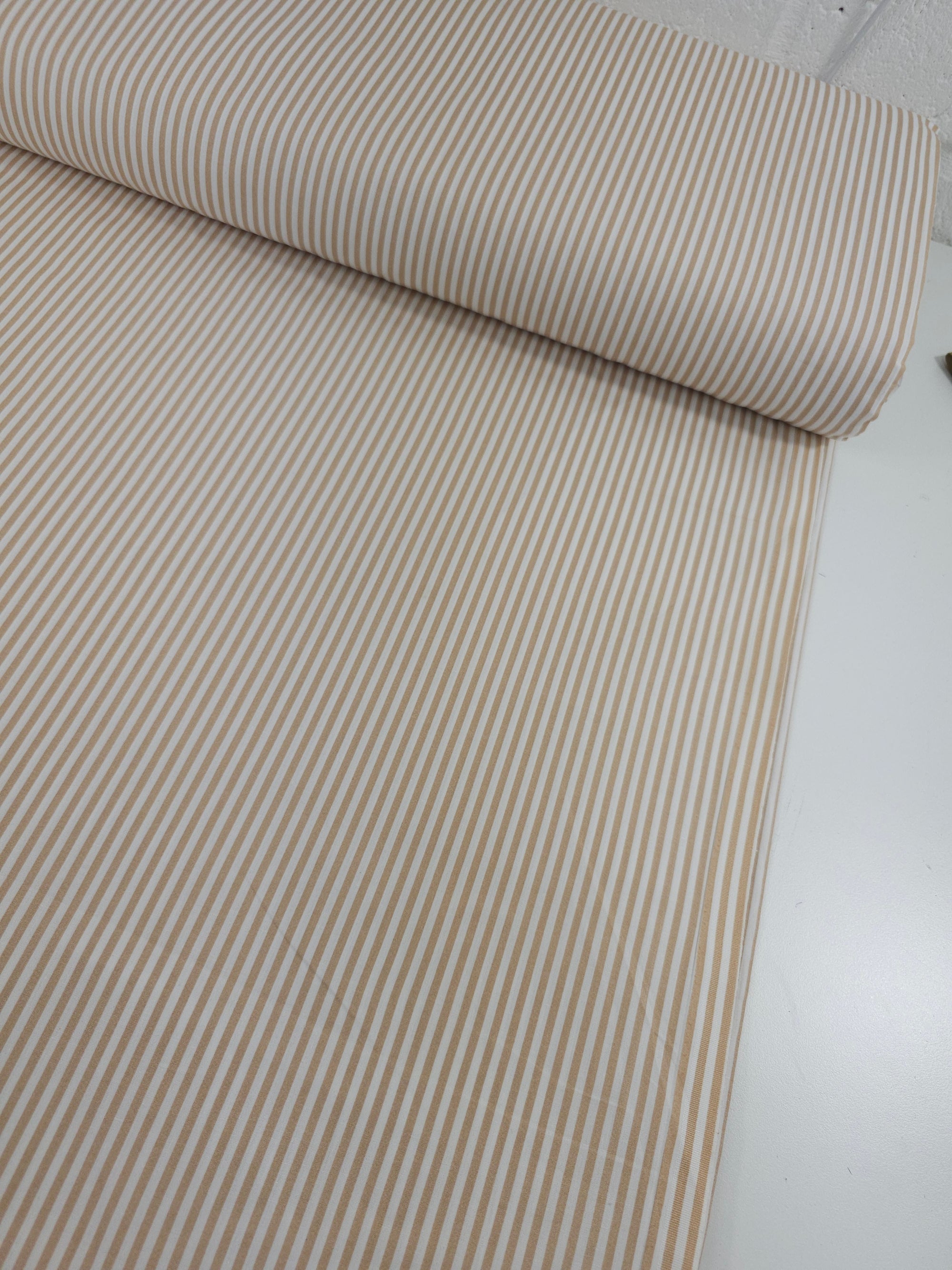 Beige Stripe 100% Cotton 105" *EXTRA WIDE*