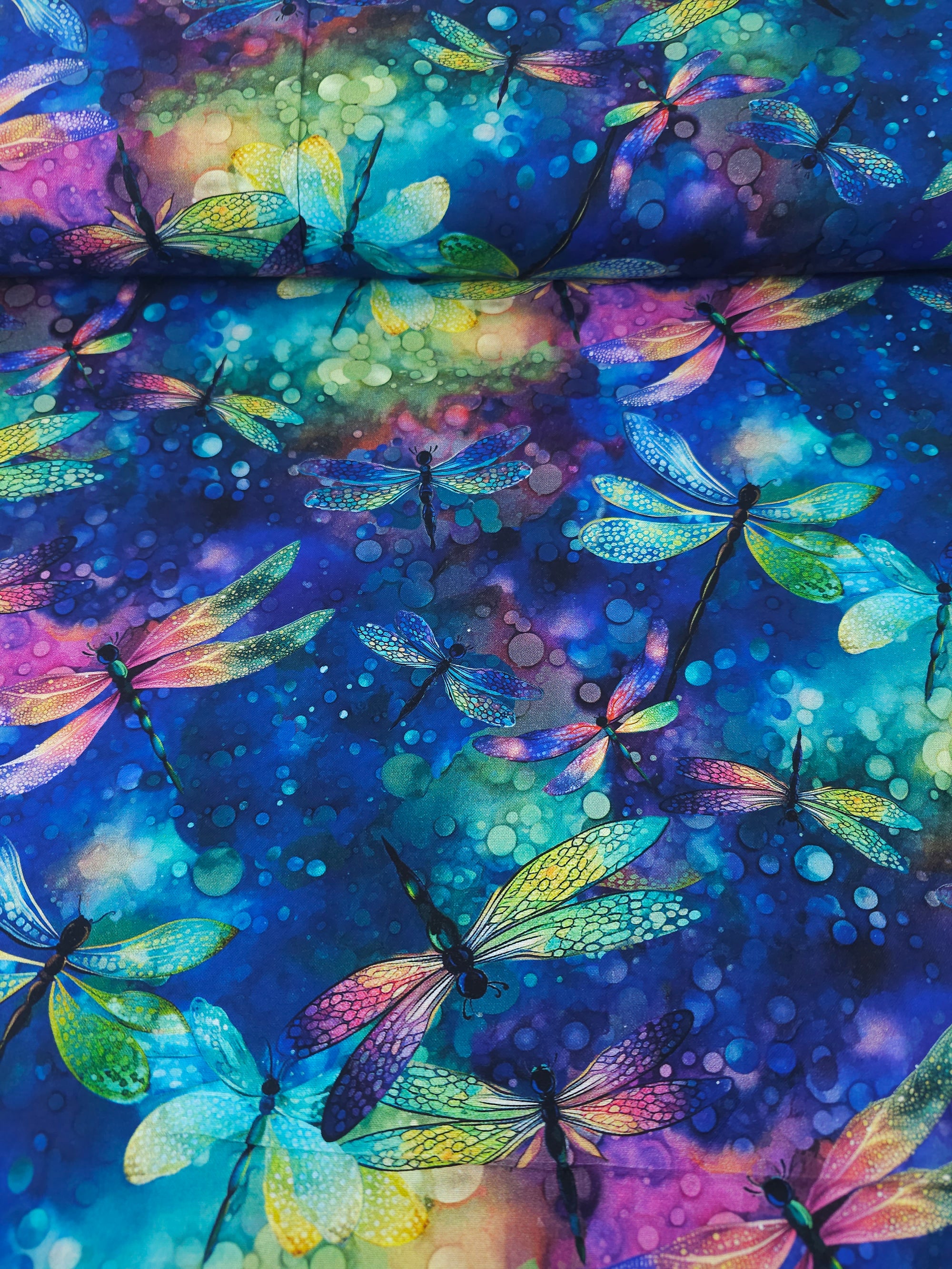 Midnight Dragonfly Illusion 100% Cotton 106” *EXTRA WIDE*