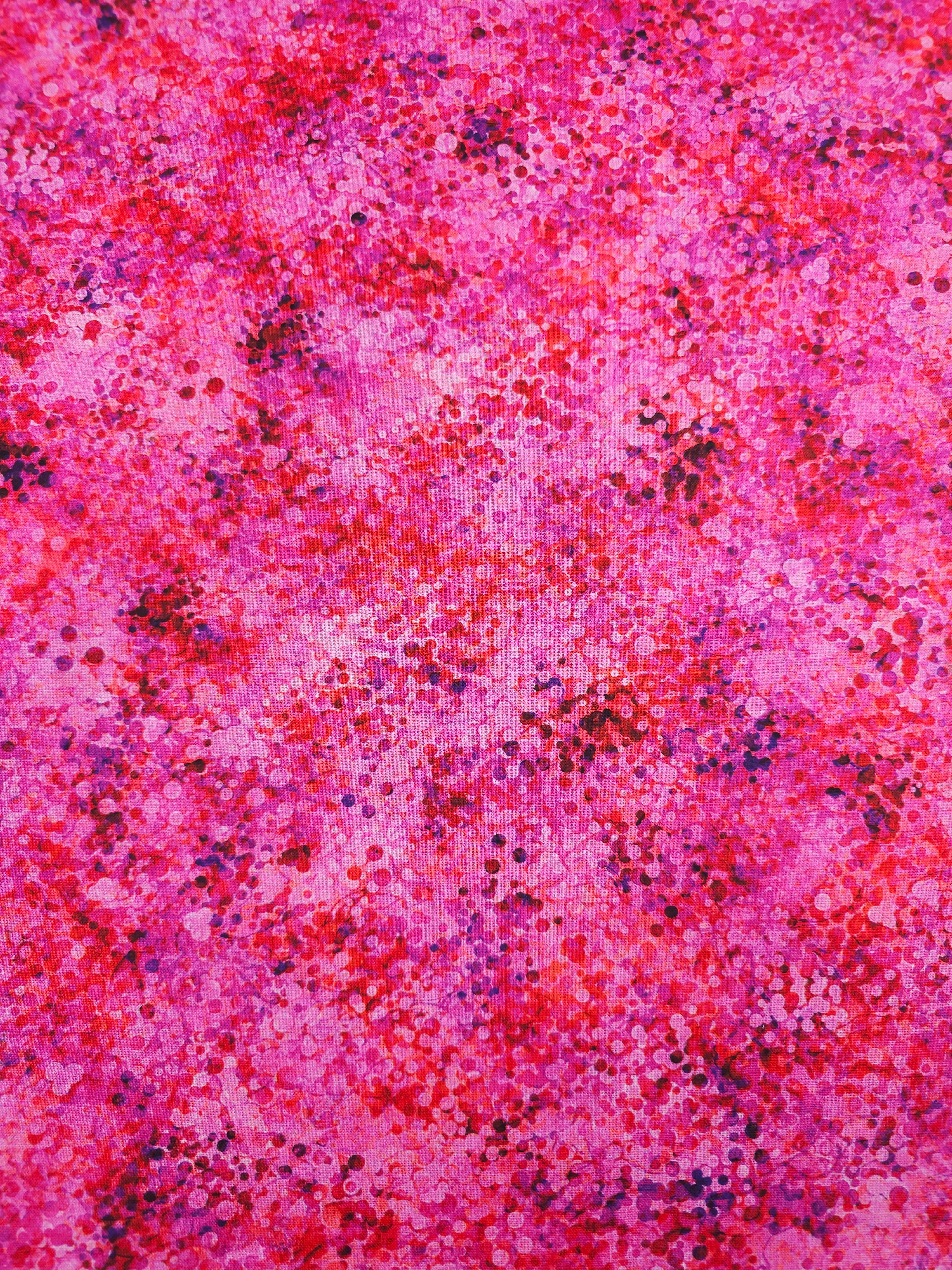 Pink/Red Watercolour Confetti 100% Cotton 106" *EXTRA WIDE*