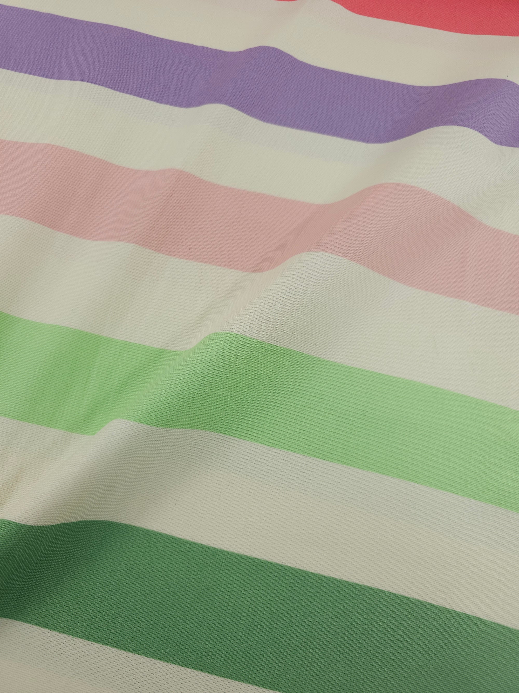 Pastel Fusion Block Stripe Lightweight Canvas Cotton