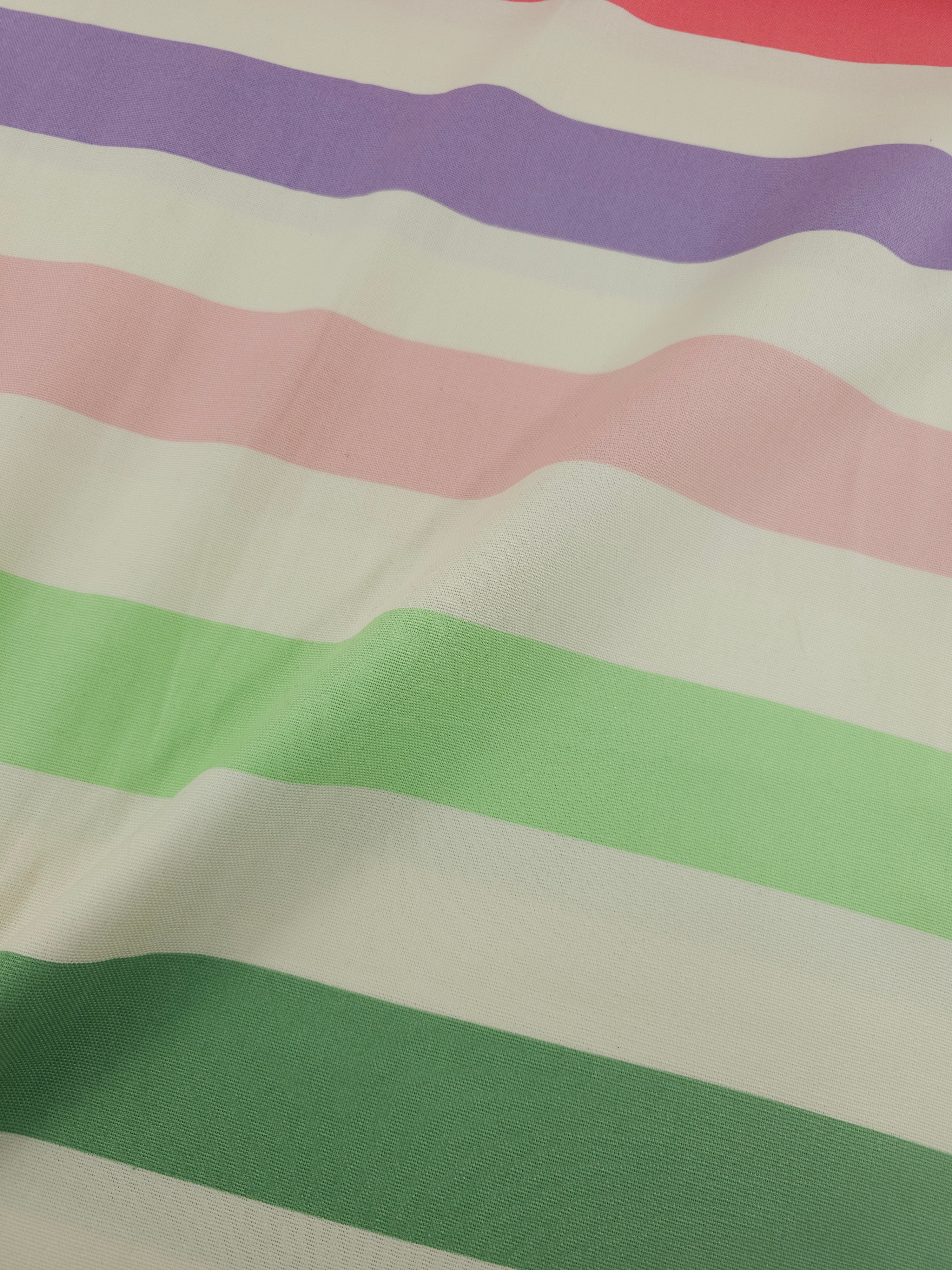 Pastel Fusion Block Stripe Lightweight Canvas Cotton