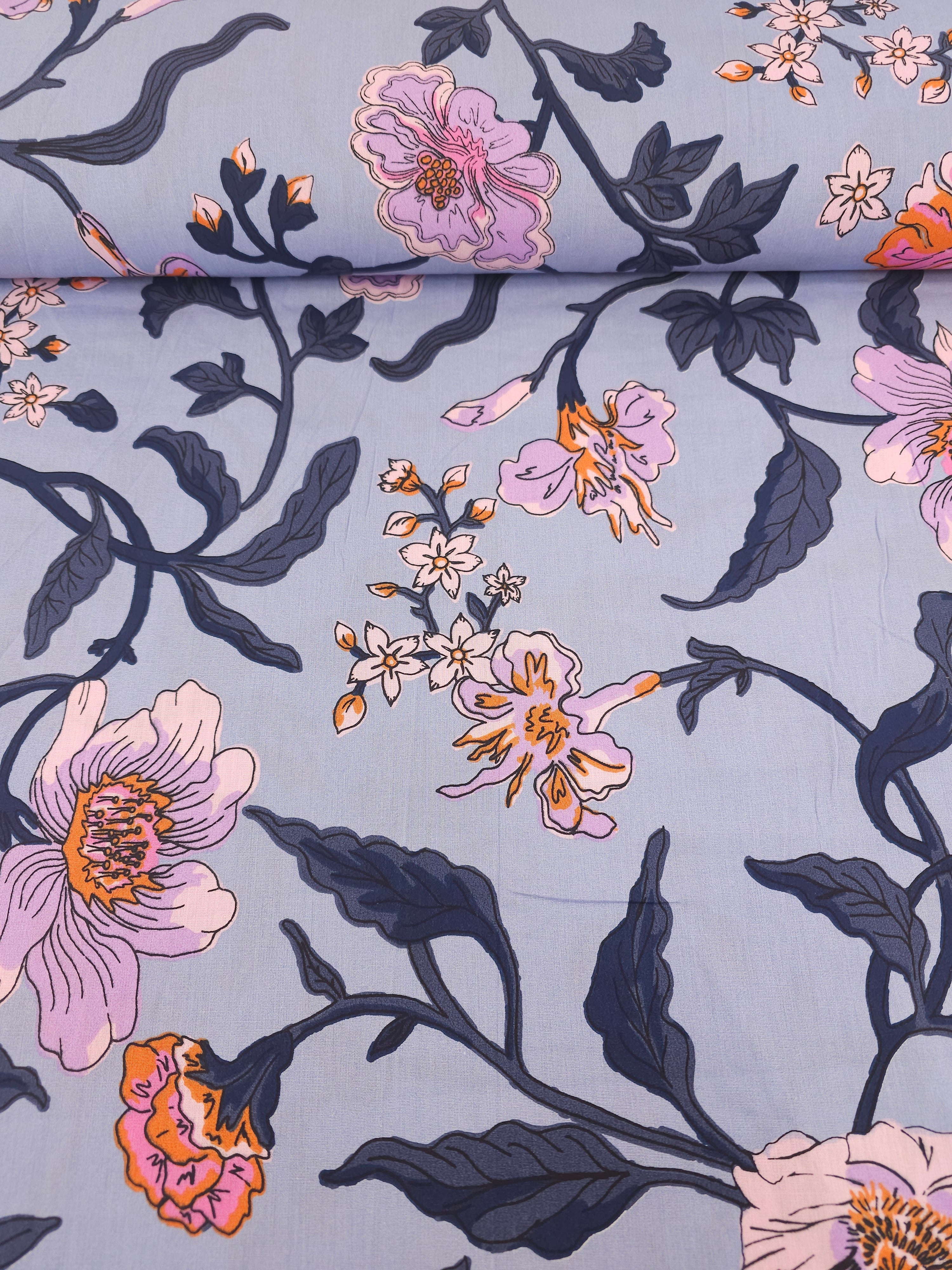 Lavender Floral Vine 100% Cotton 116" - Urban Outfitters *EXTRA WIDE*