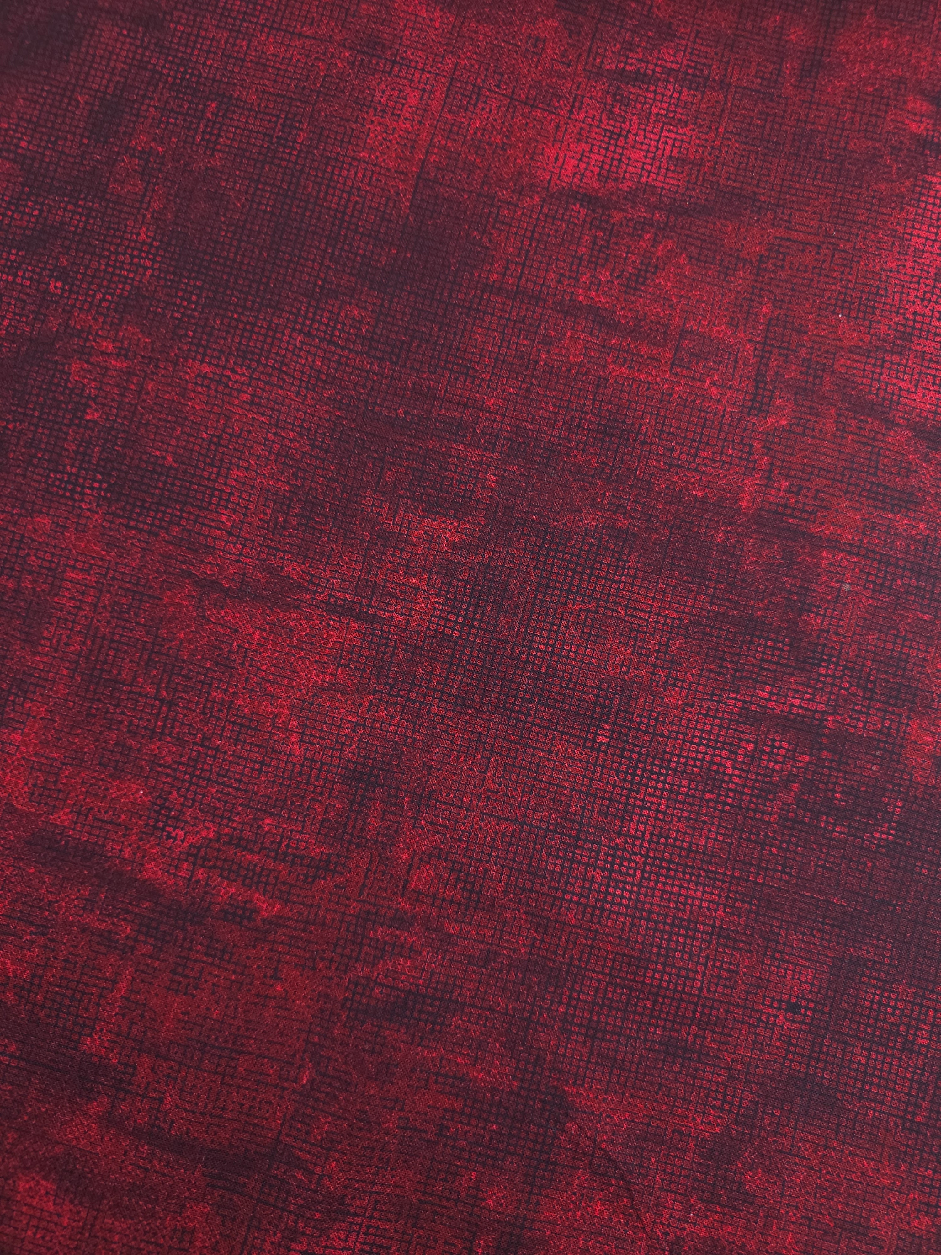 Deep Red Smudge Grid 100% Cotton 106" - Robert Kaufman *EXTRA WIDE*