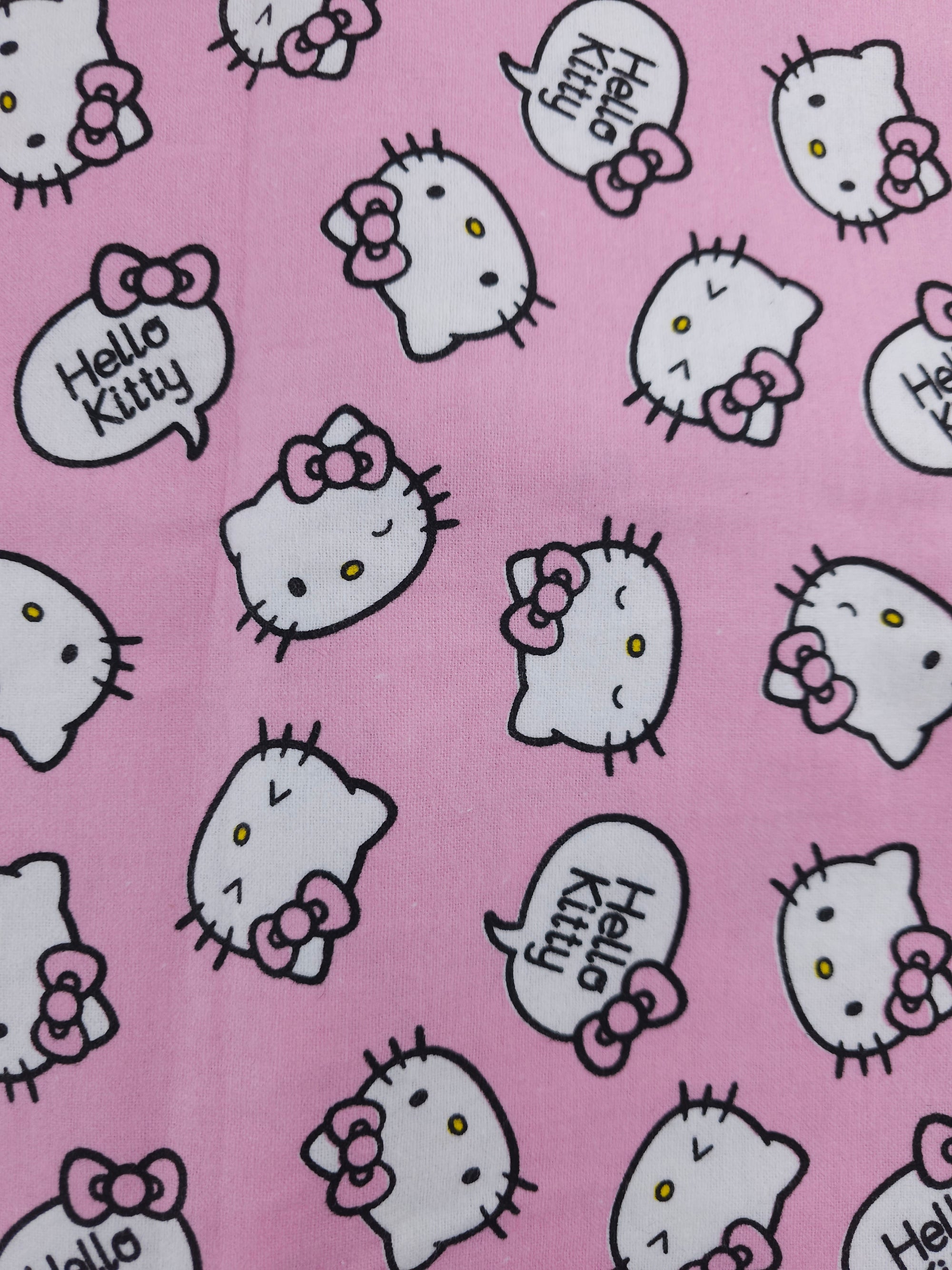 Hello Kitty Kawaii Flannel Cotton - 1m Piece