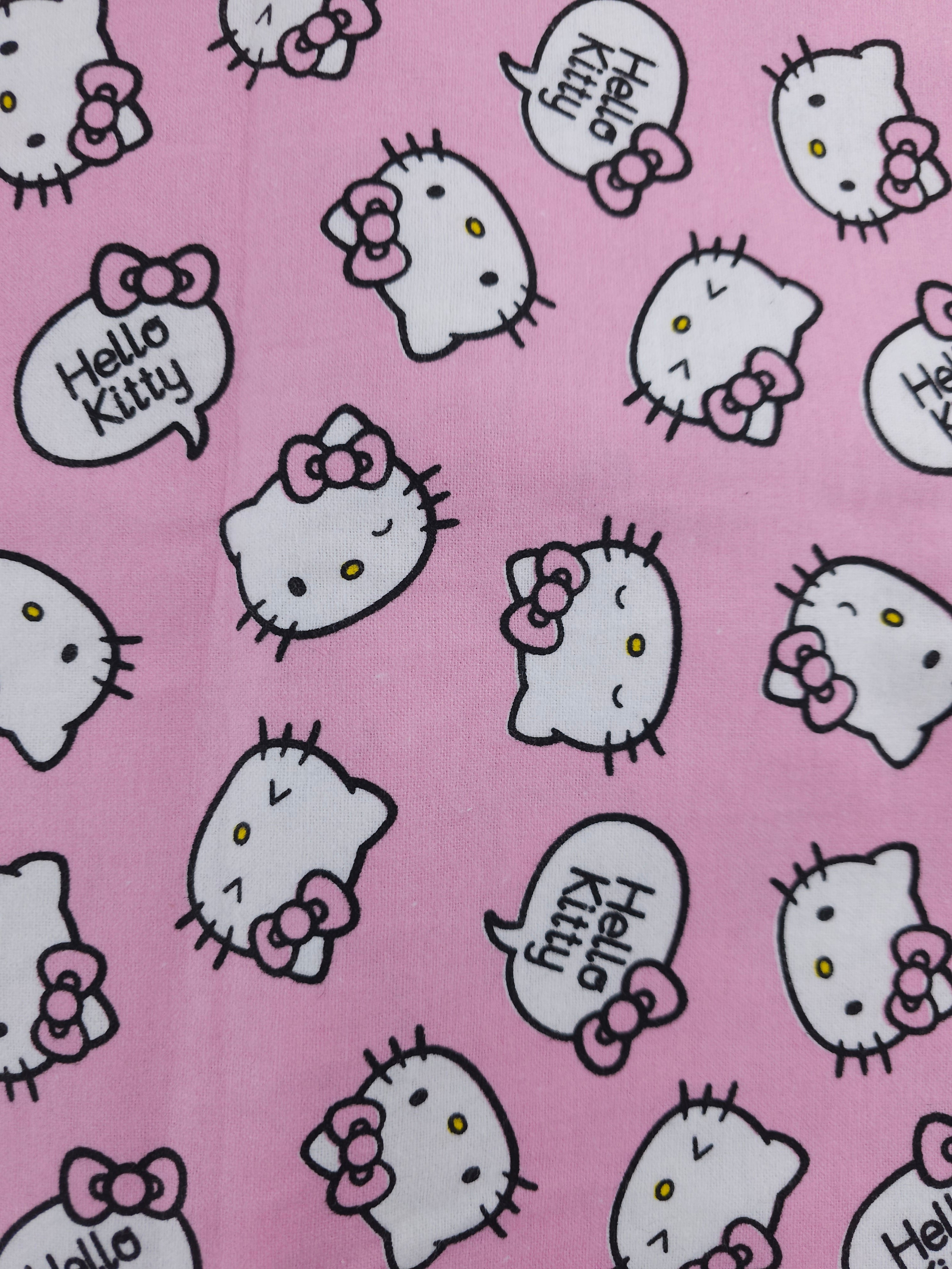 Hello Kitty Kawaii Flannel Cotton - 1m Piece