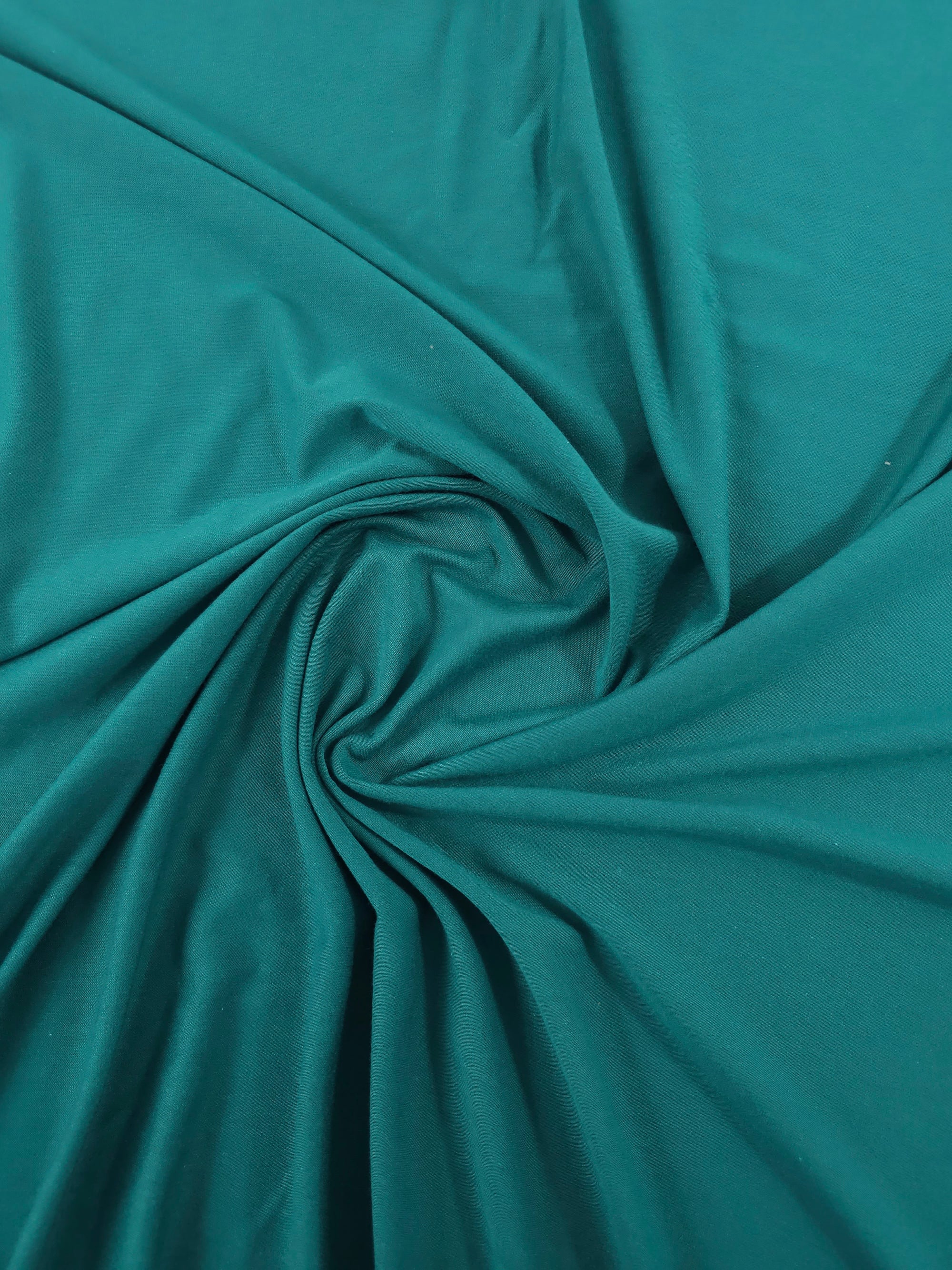 Deep Teal Organic Bamboo Cotton Jersey