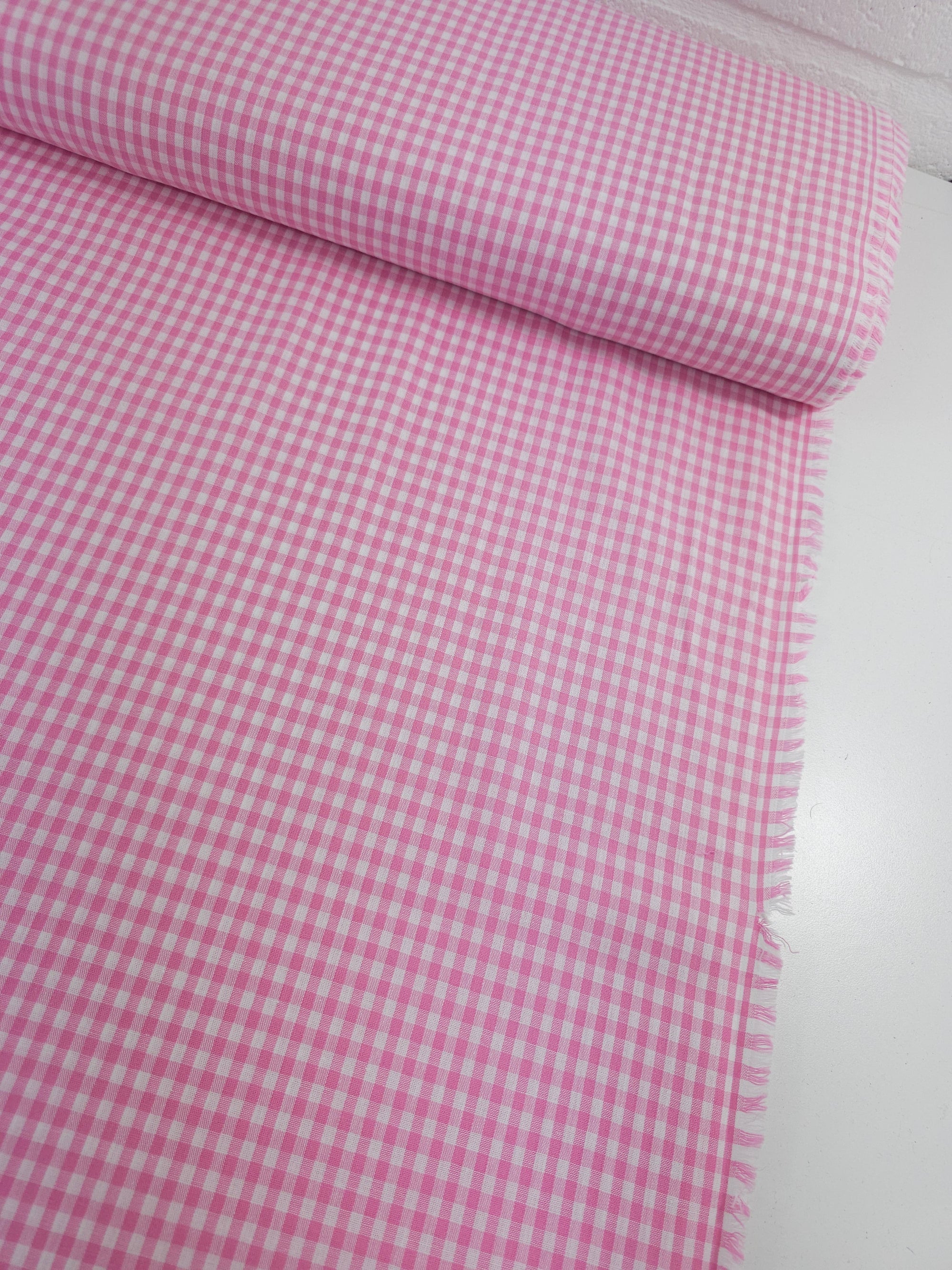 Pink Small Gingham 100% Cotton