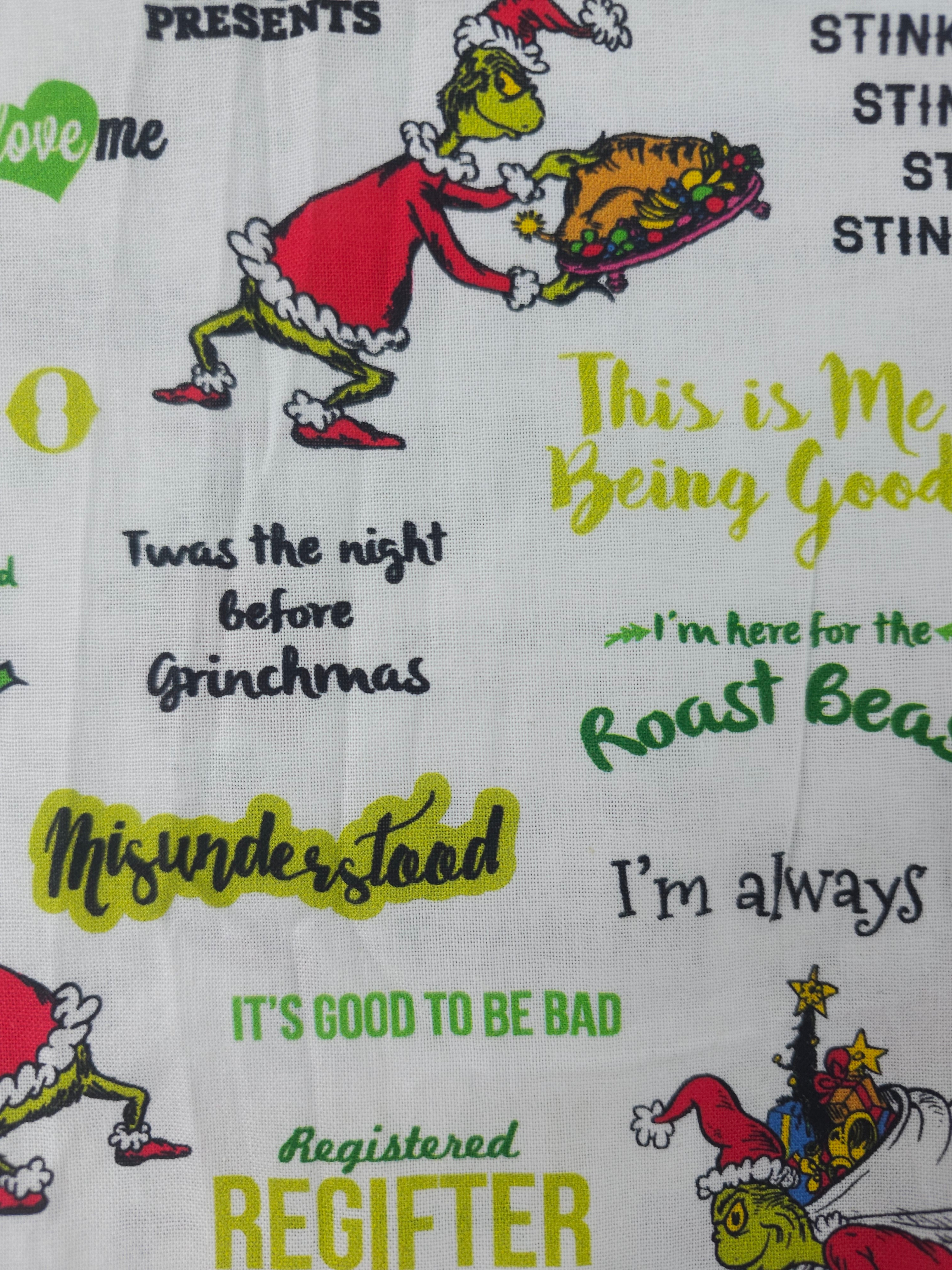 Merry Grinchmas Cotton- 3m piece