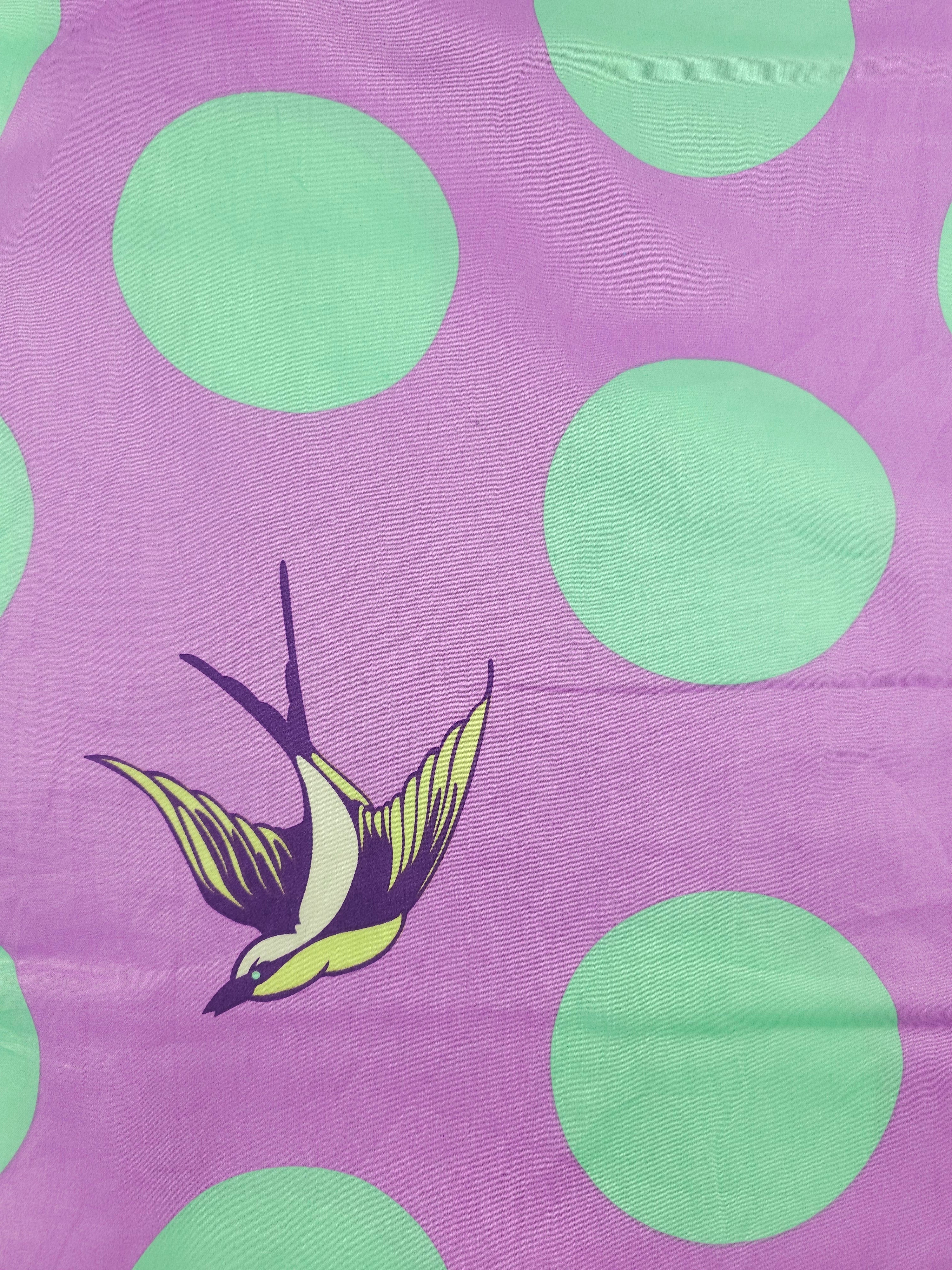 Lilac birdspotting Cotton sateen- 2m piece