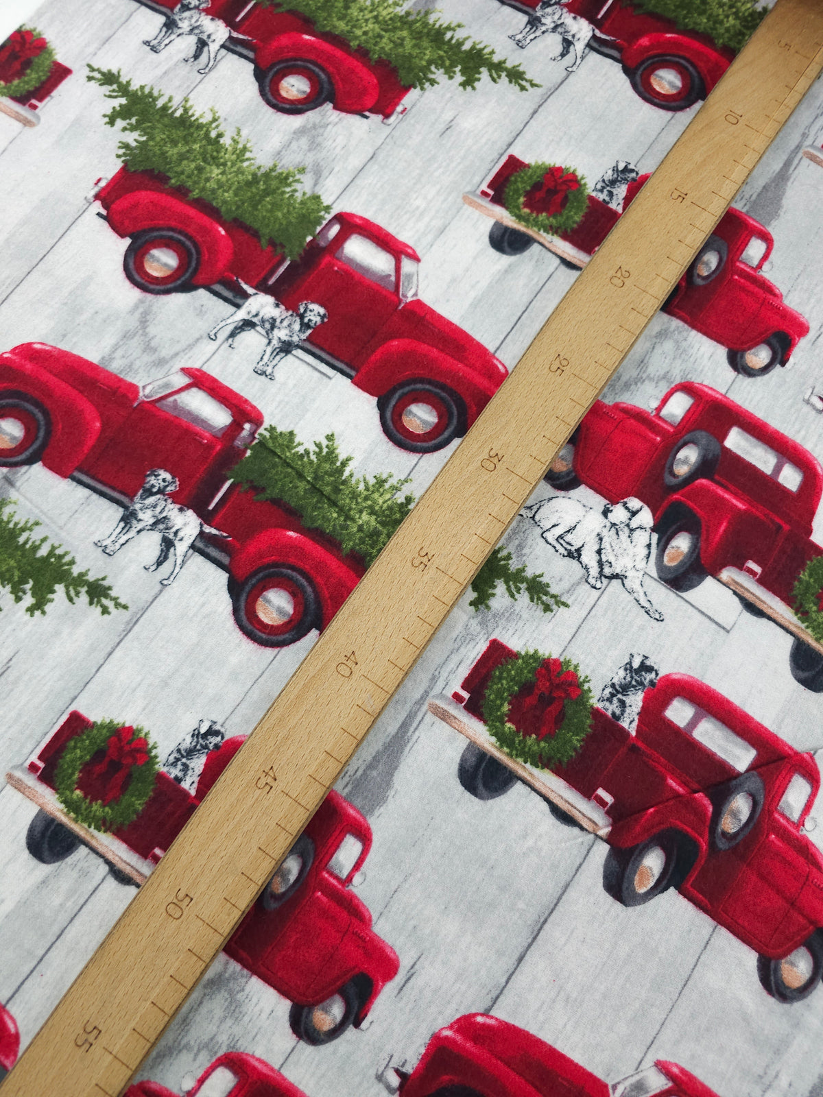 Christmas Truck Lightweight Flannel Cotton - Joann