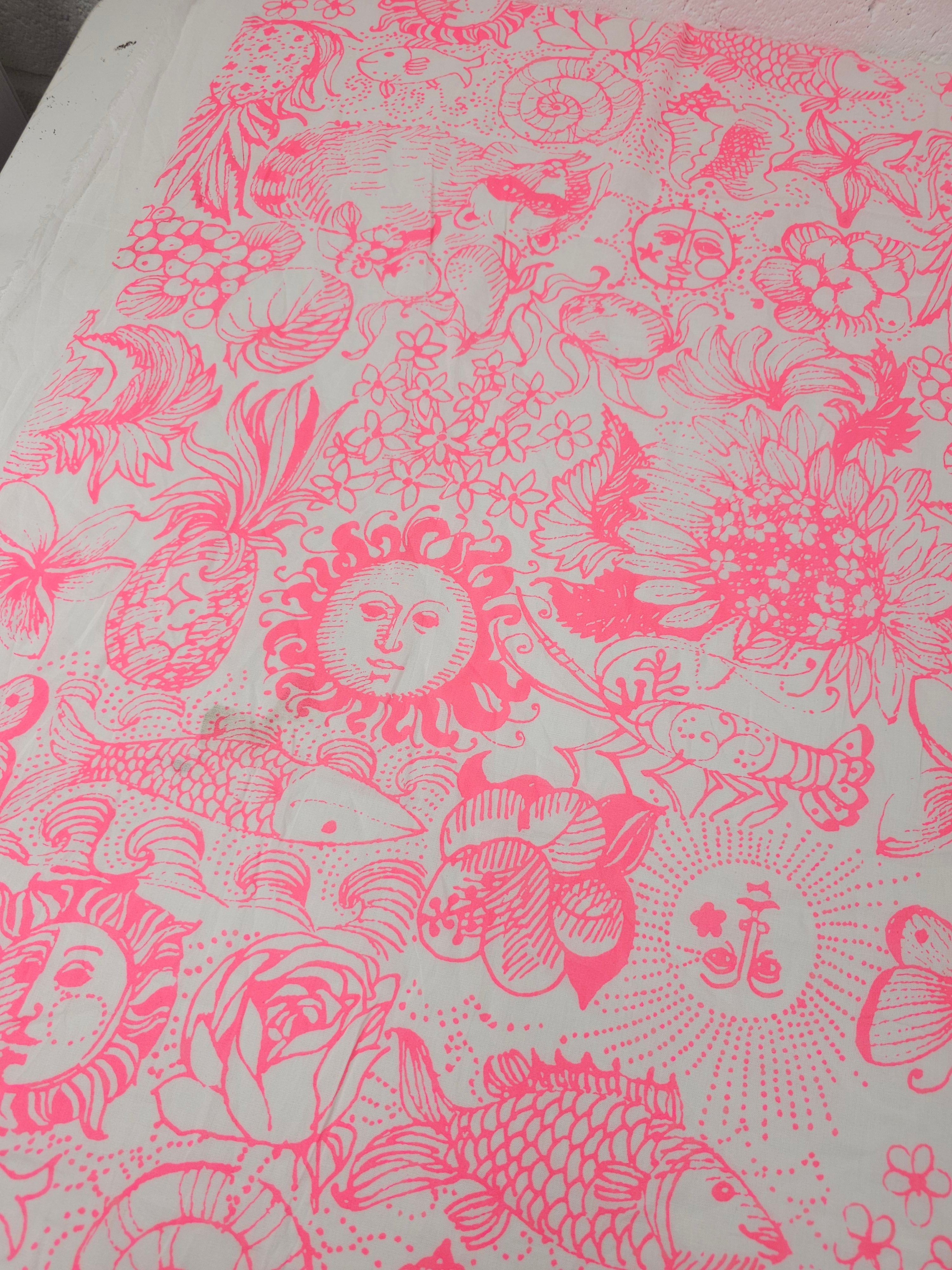 Neon Pink Celestial Sea Floral Lightweight Cotton - Lilly Pulitzer