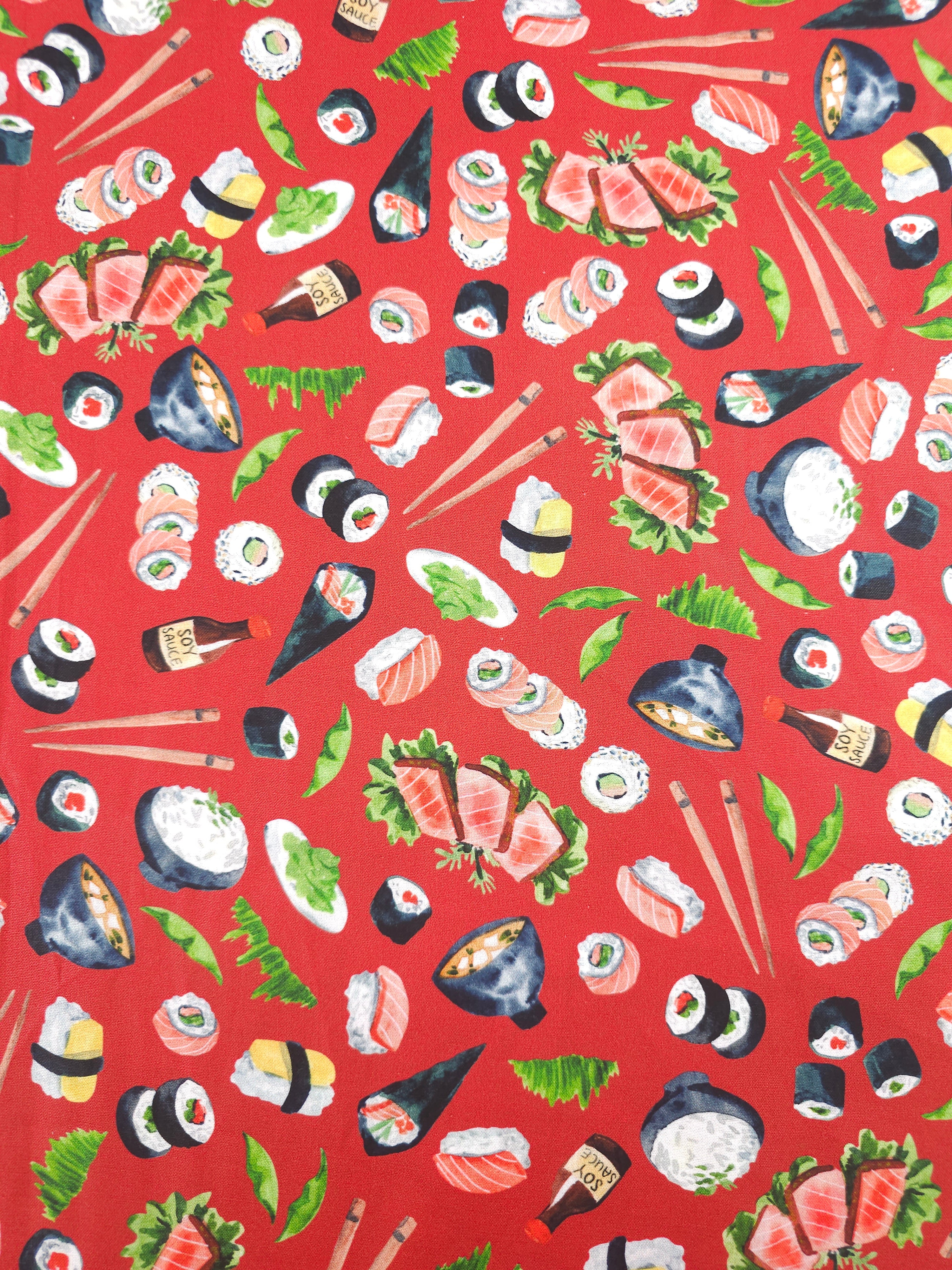 Sushi Time 100% Cotton