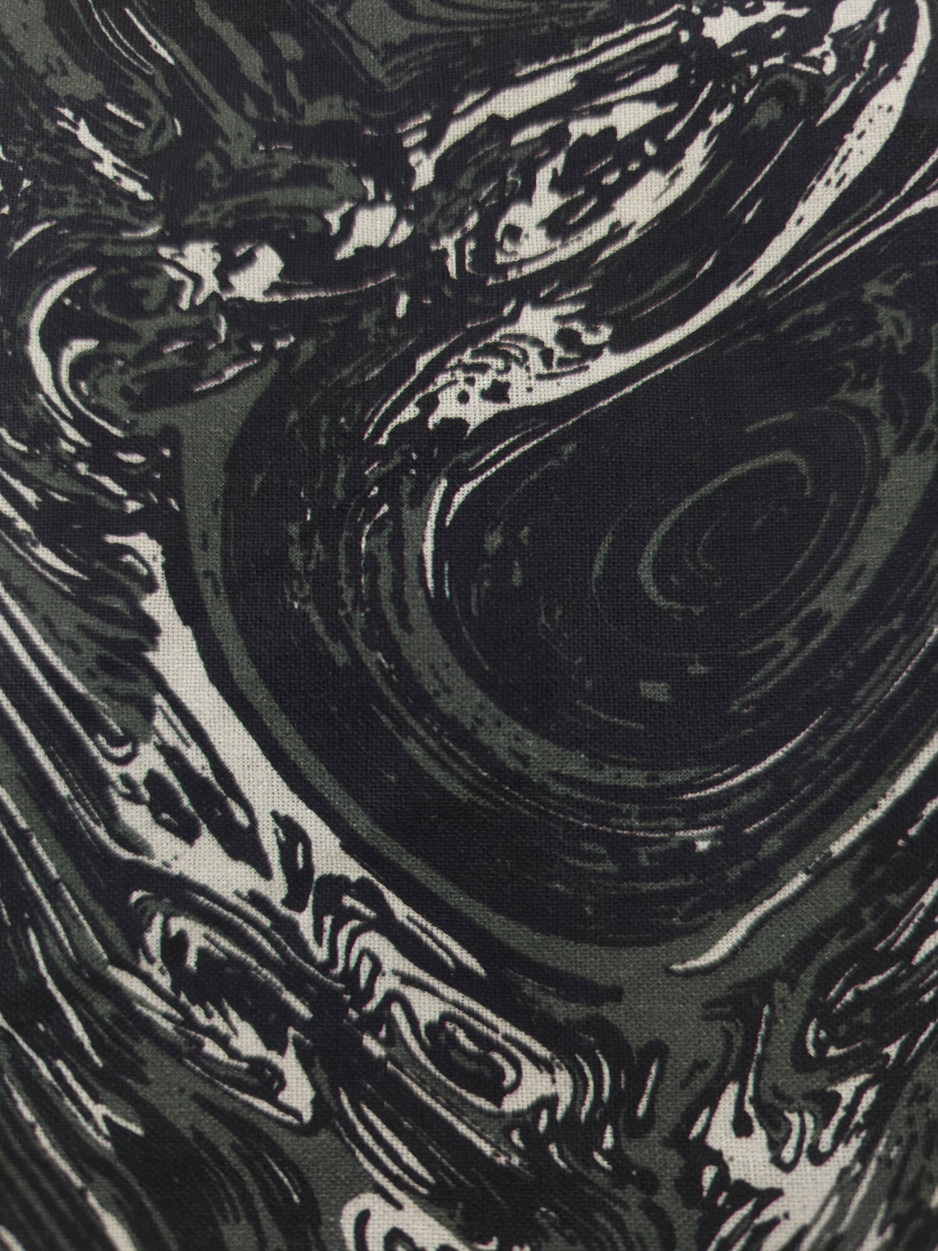 Black marbling Cotton- 1.6m piece