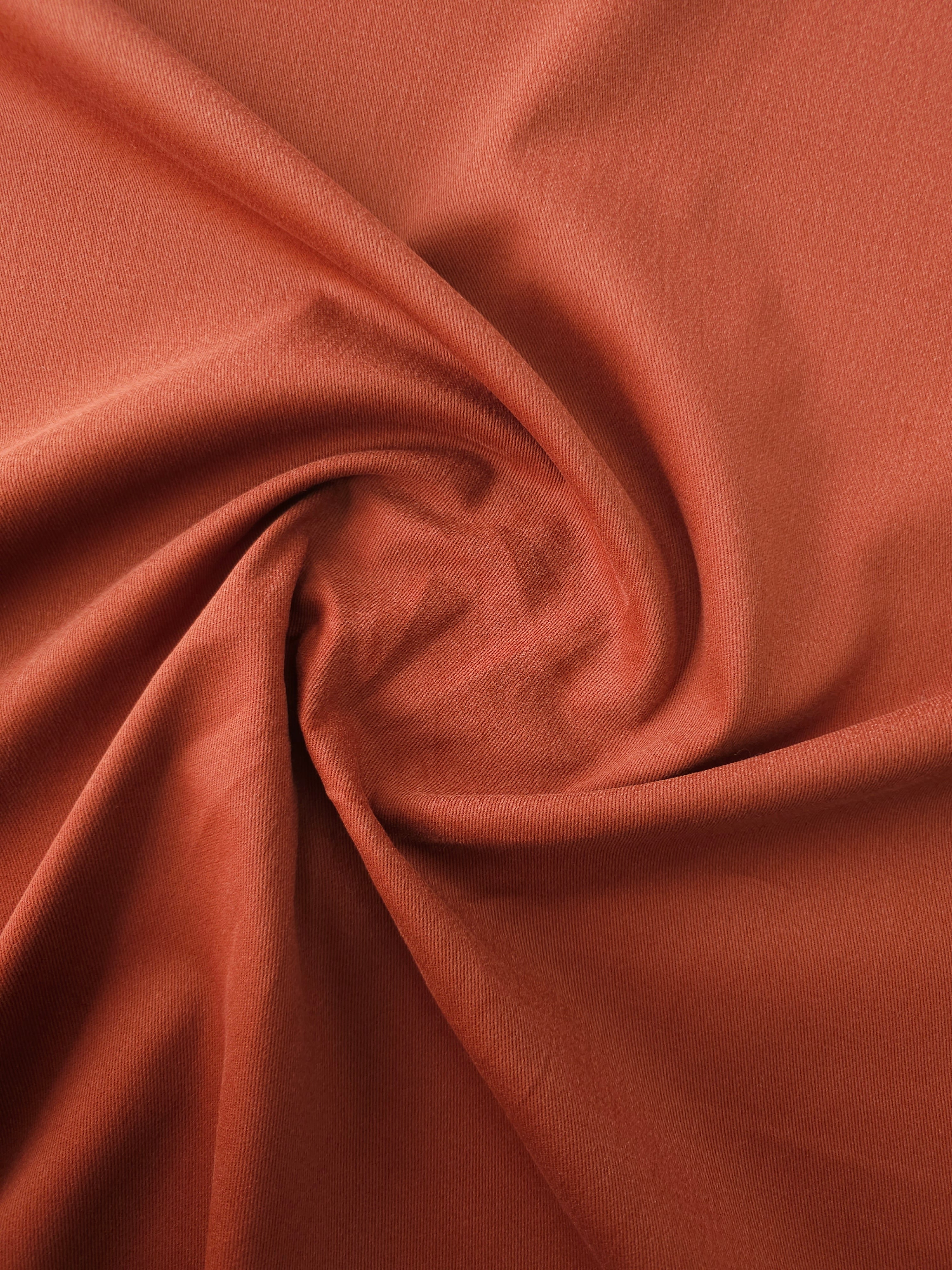 Rust Brushed Cotton Twill